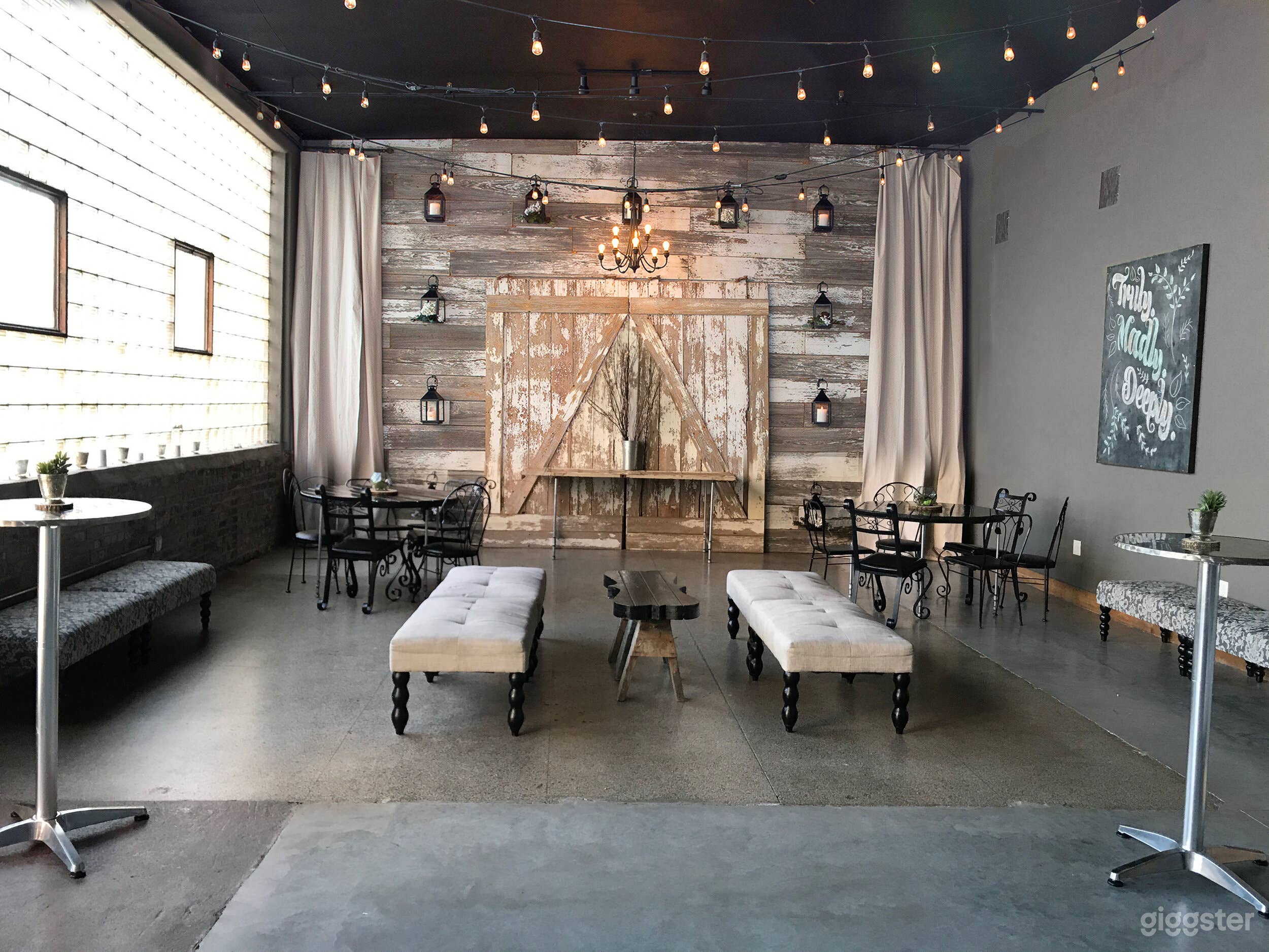 Party style seating.