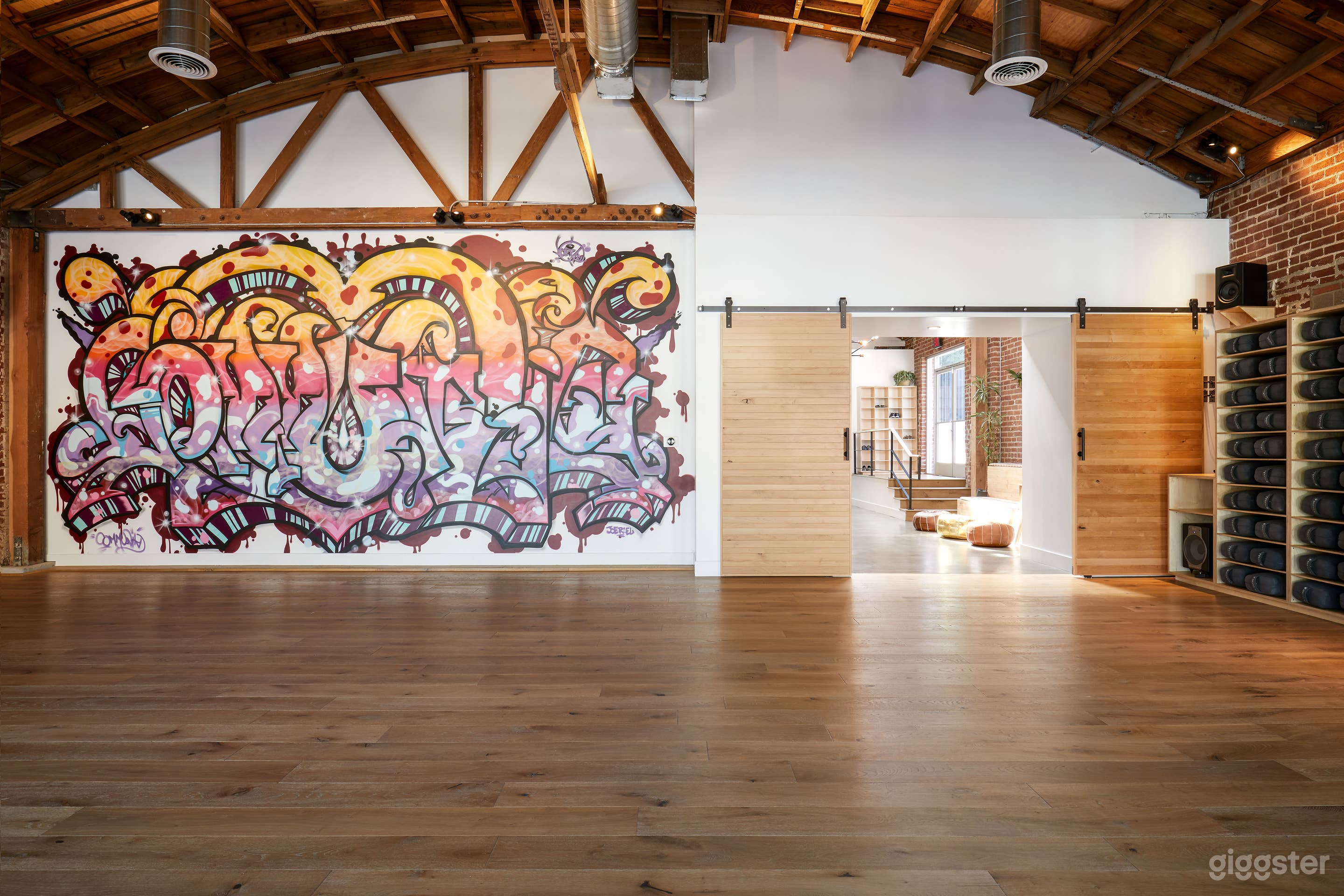 Big Dog - Larger Yoga Room mural