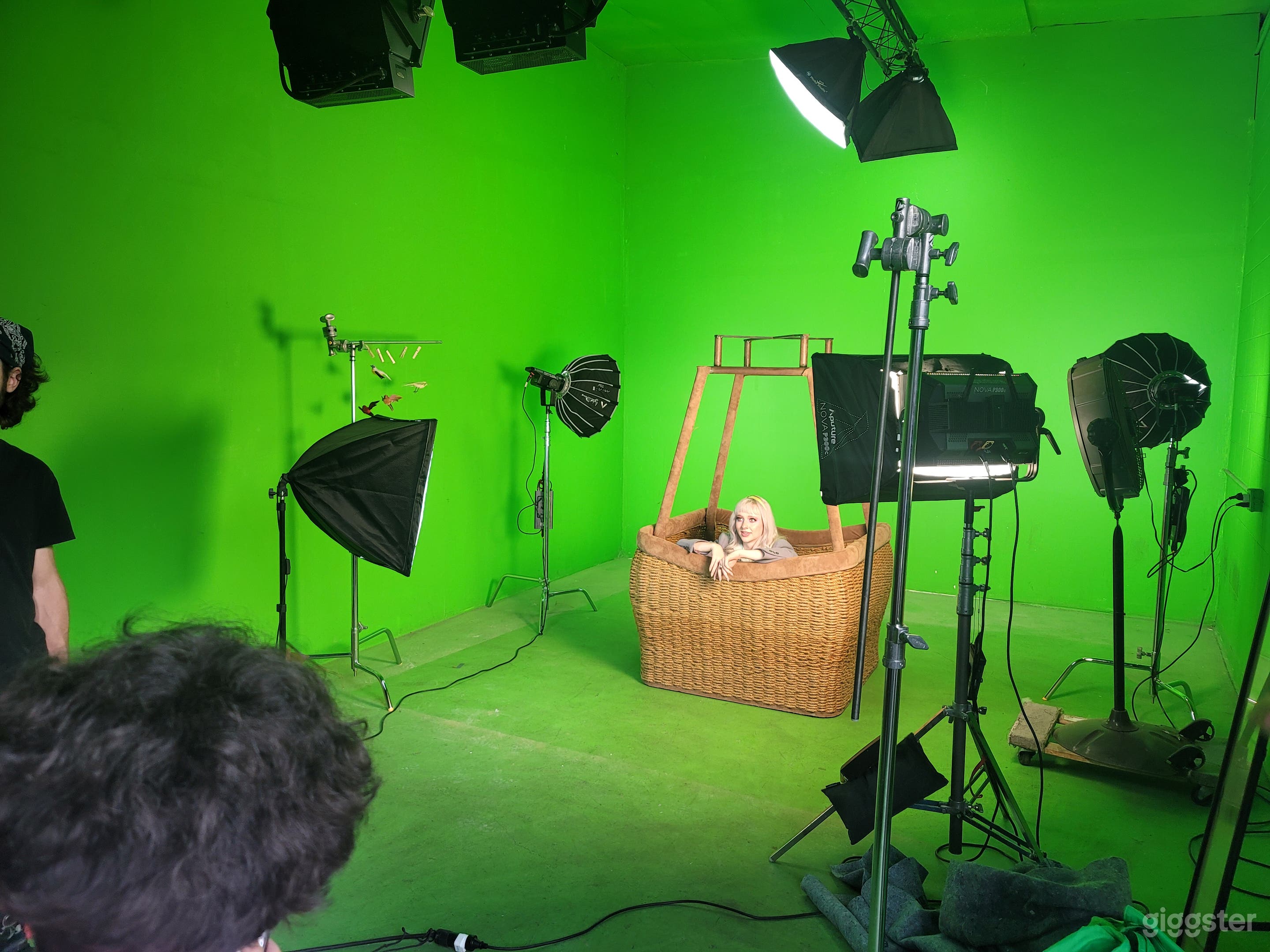 YouTube studio A green room 