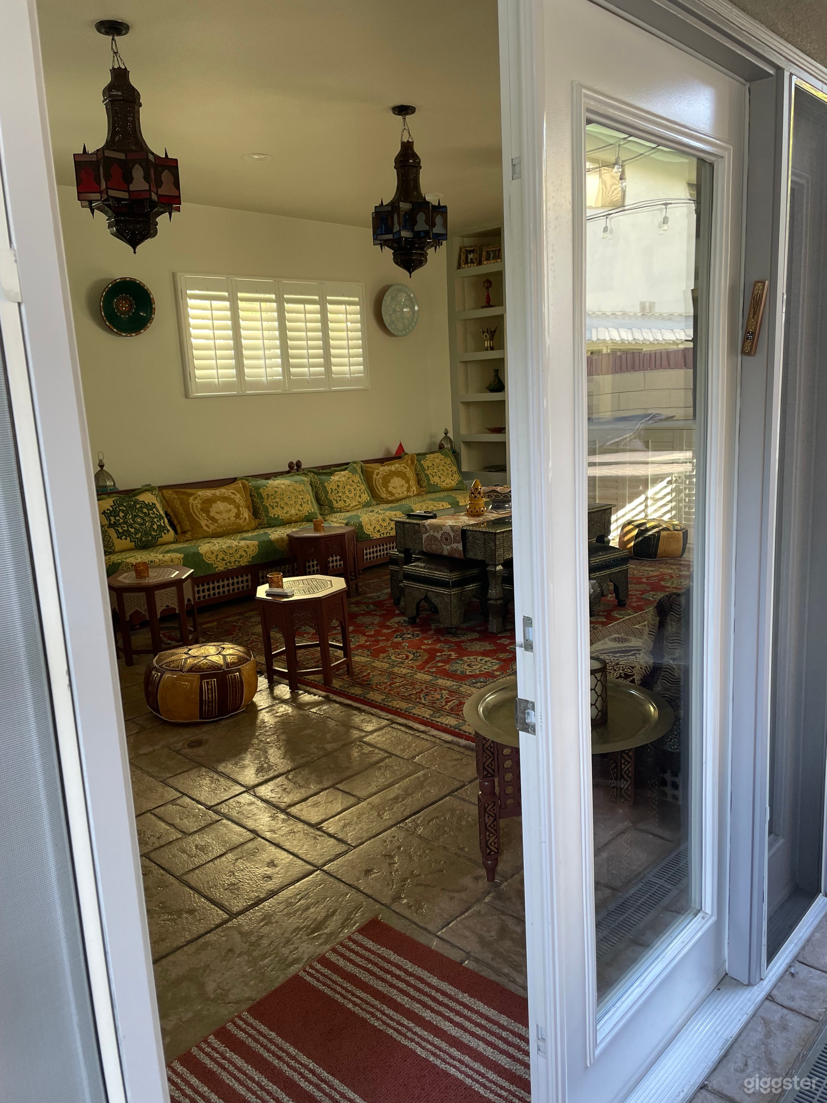 600 sq. foot Moroccan Room located in the backyard