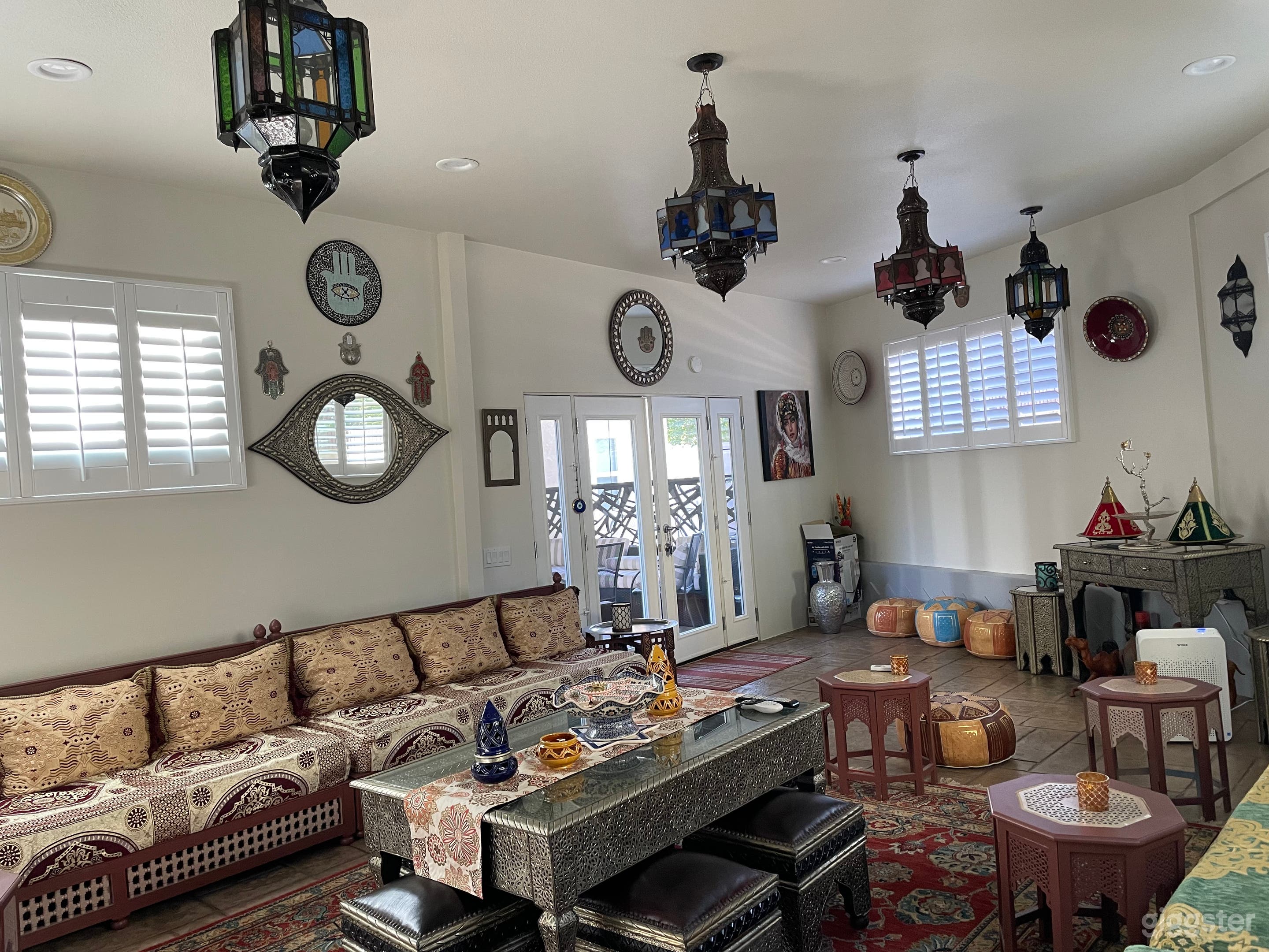 600 sq. foot Moroccan Room located in the backyard