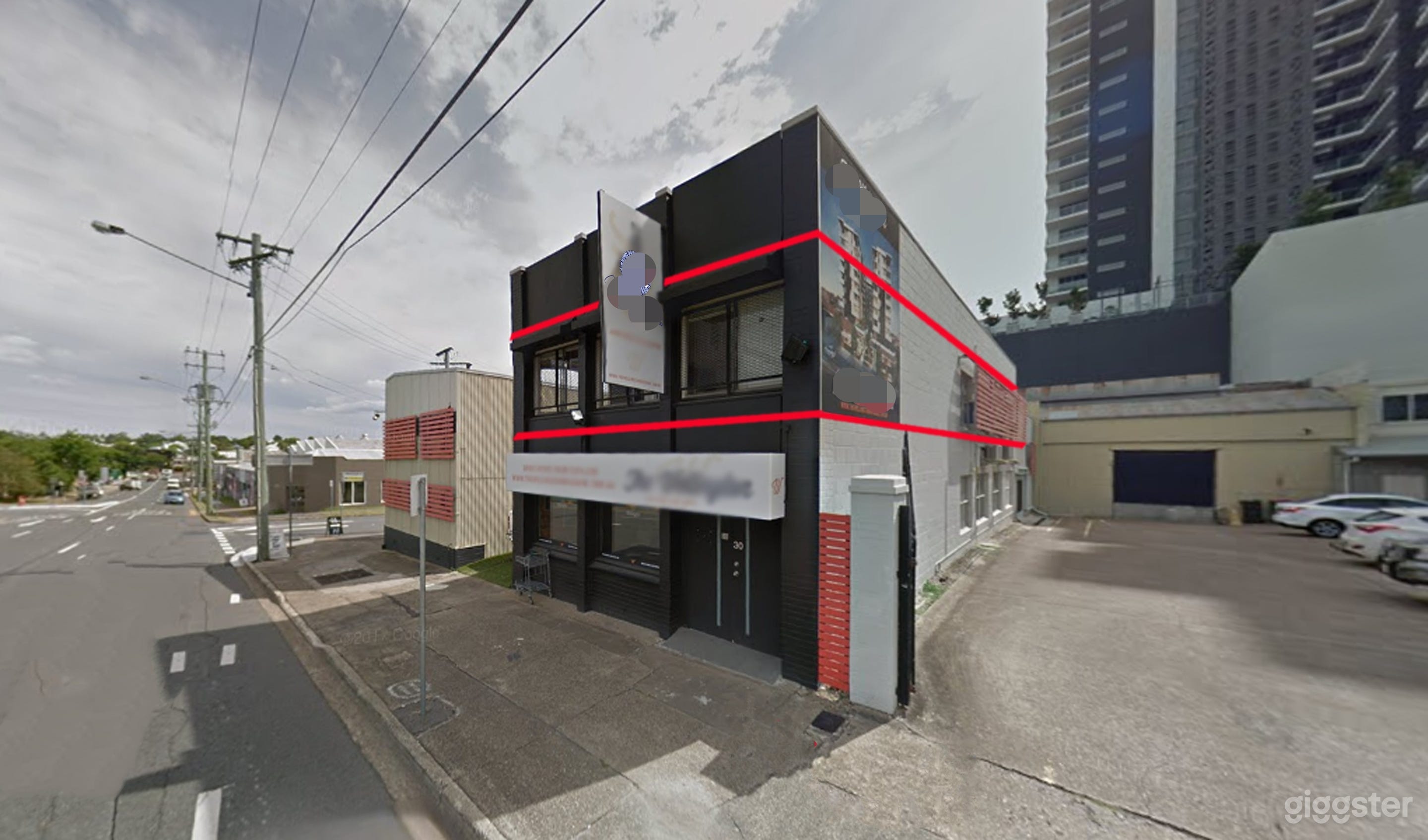 Building and car Park