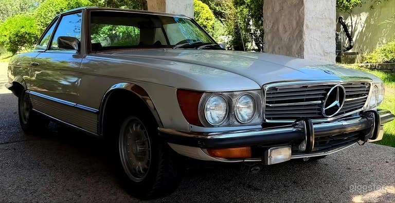  Mercedes-Benz Cabriolet d'Epoca Interno in Pelle Blu 