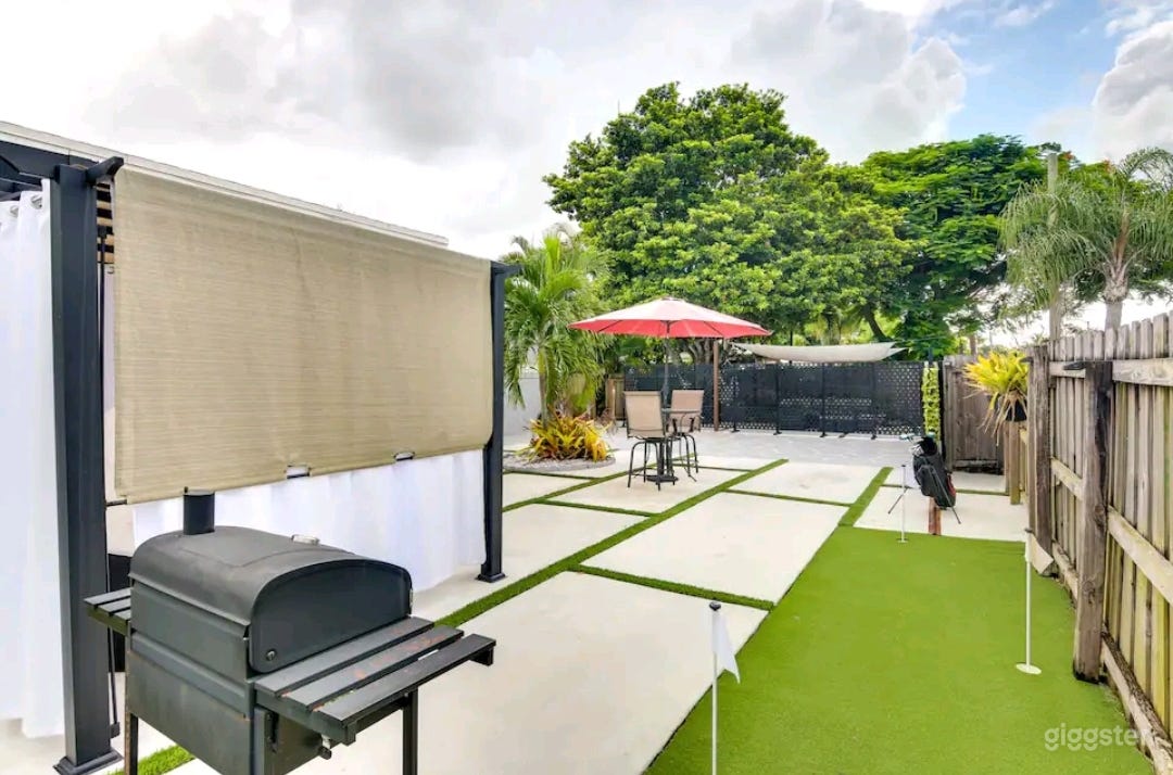 Outdoor space barbeque area