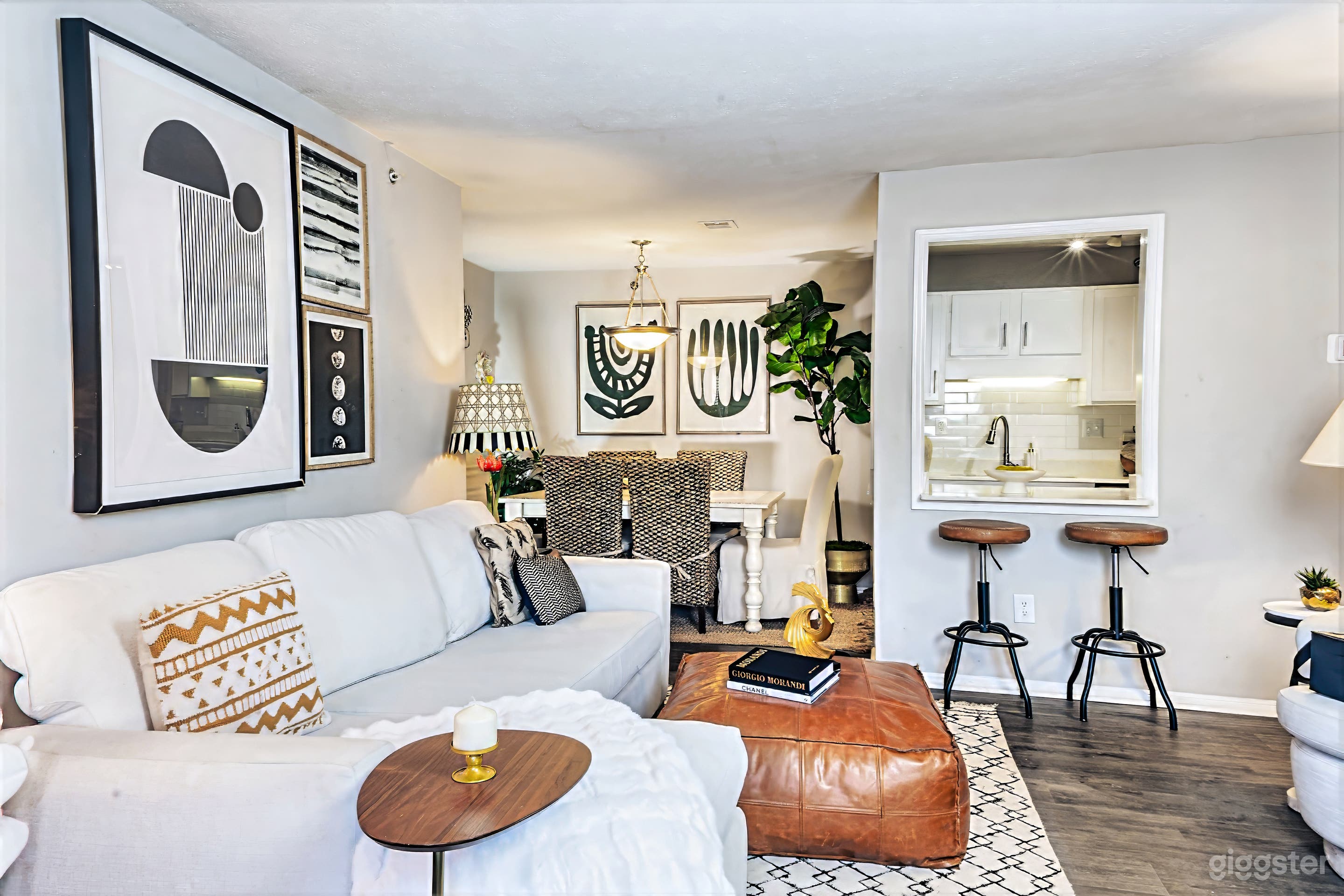 Open-concept living, dining, and kitchen layout offering multiple backdrops within one connected space.