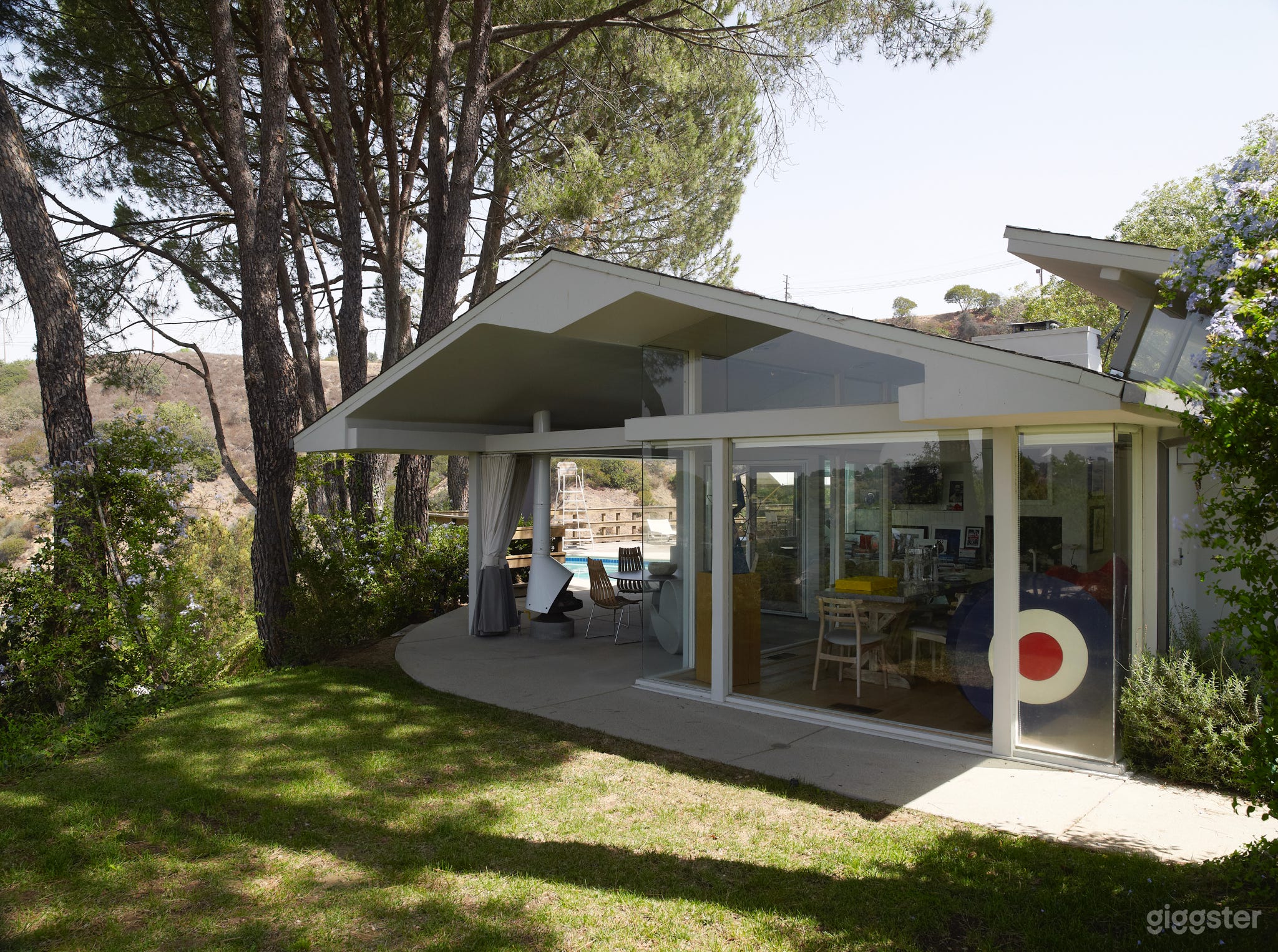 Exterior home looking into dining area.
