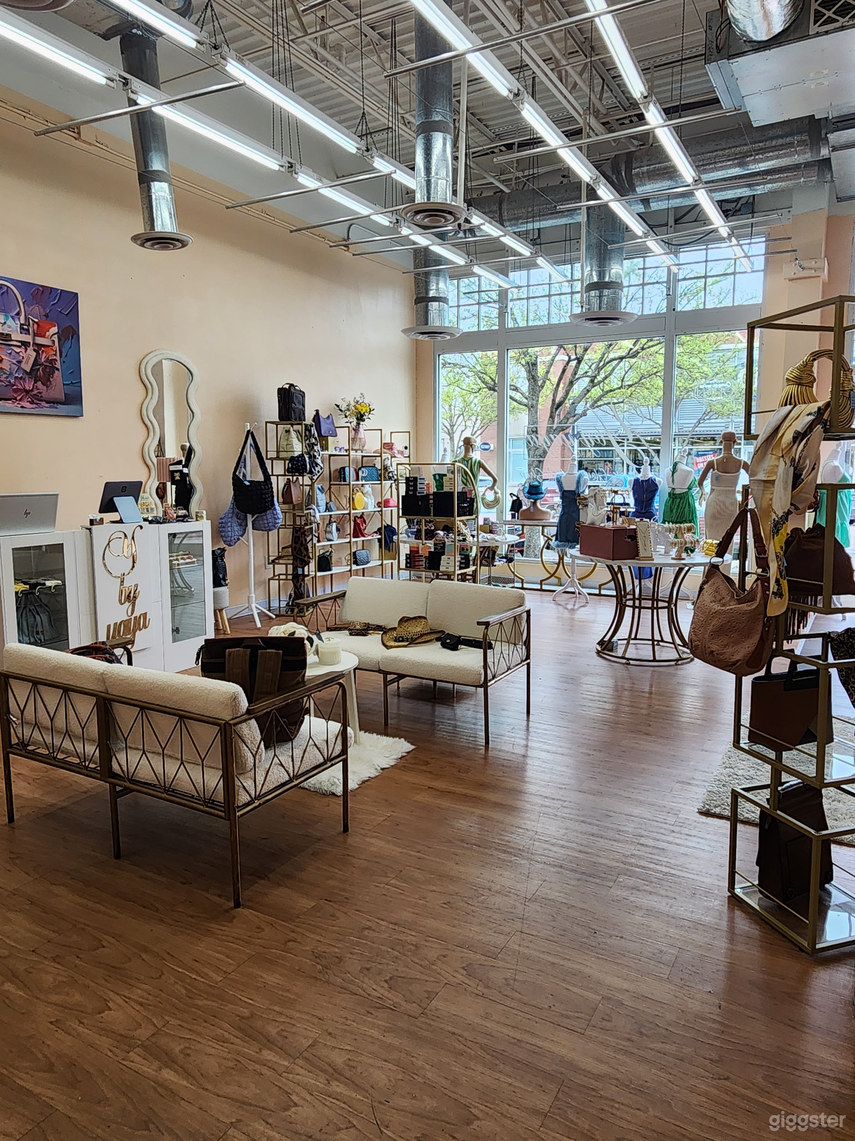 Beautiful Boutique! Props available for use. Jewelry, Accessories, Clothing, &amp; Handbags.