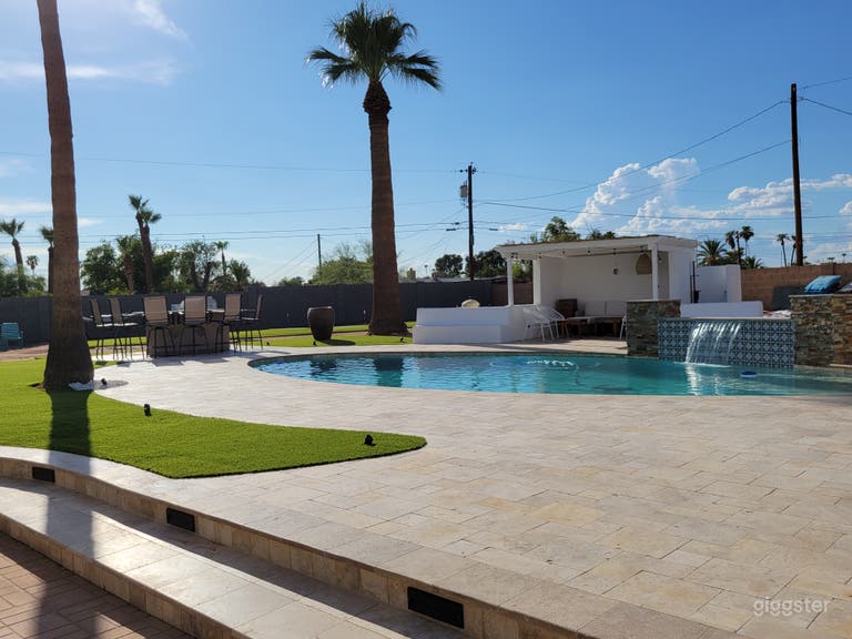  Our back yard/pool/cabana/bbq 