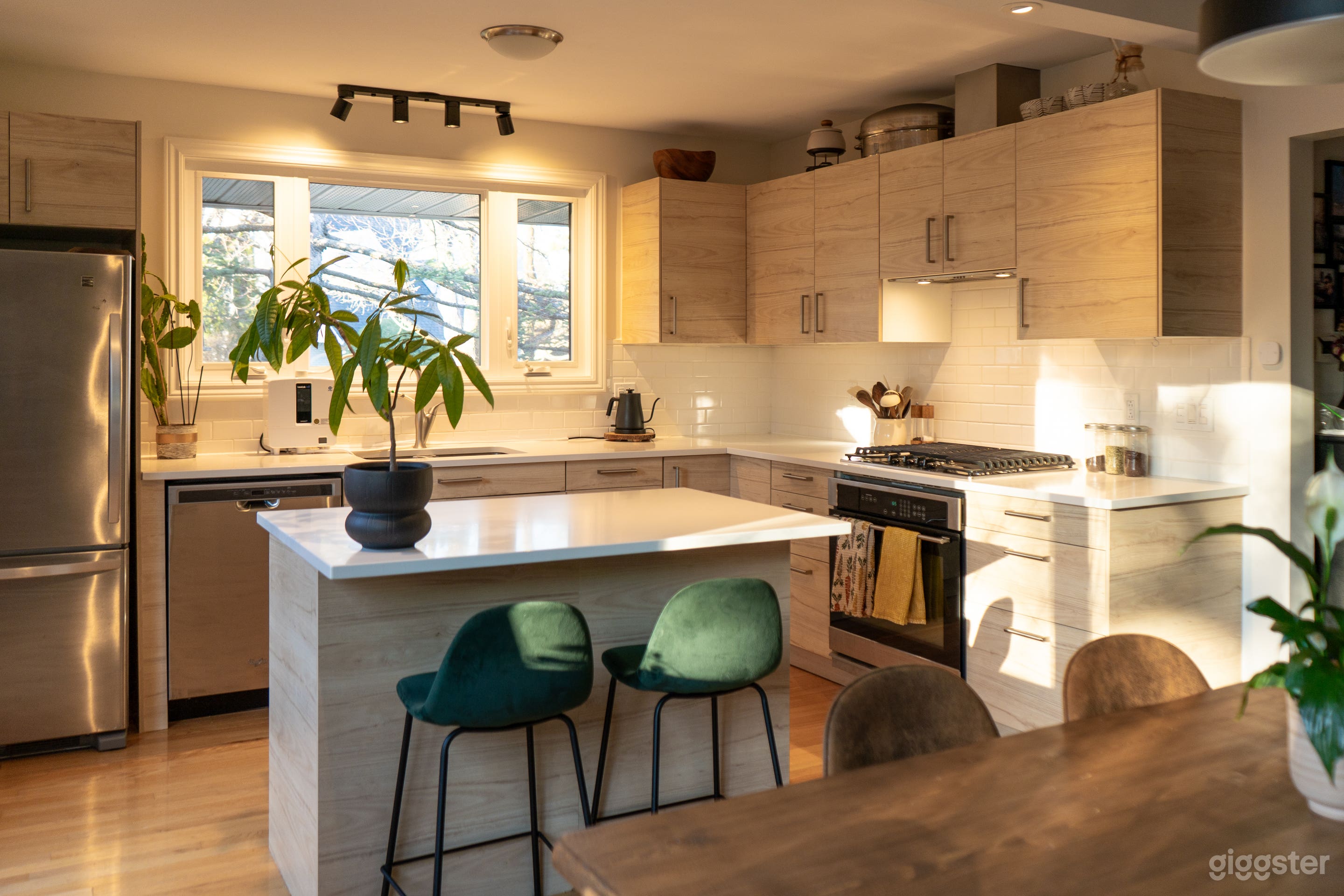 Earthy Modern Kitchen with Natural Light Photo 1