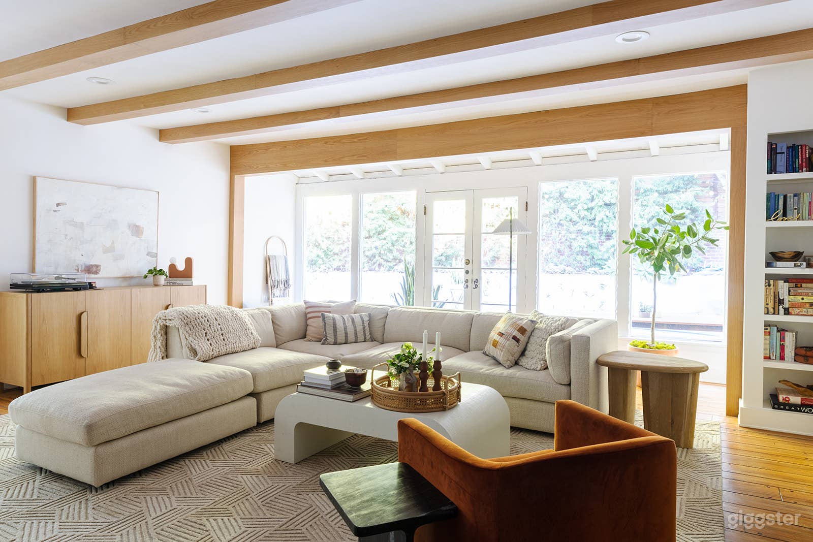 living room looking out windows 