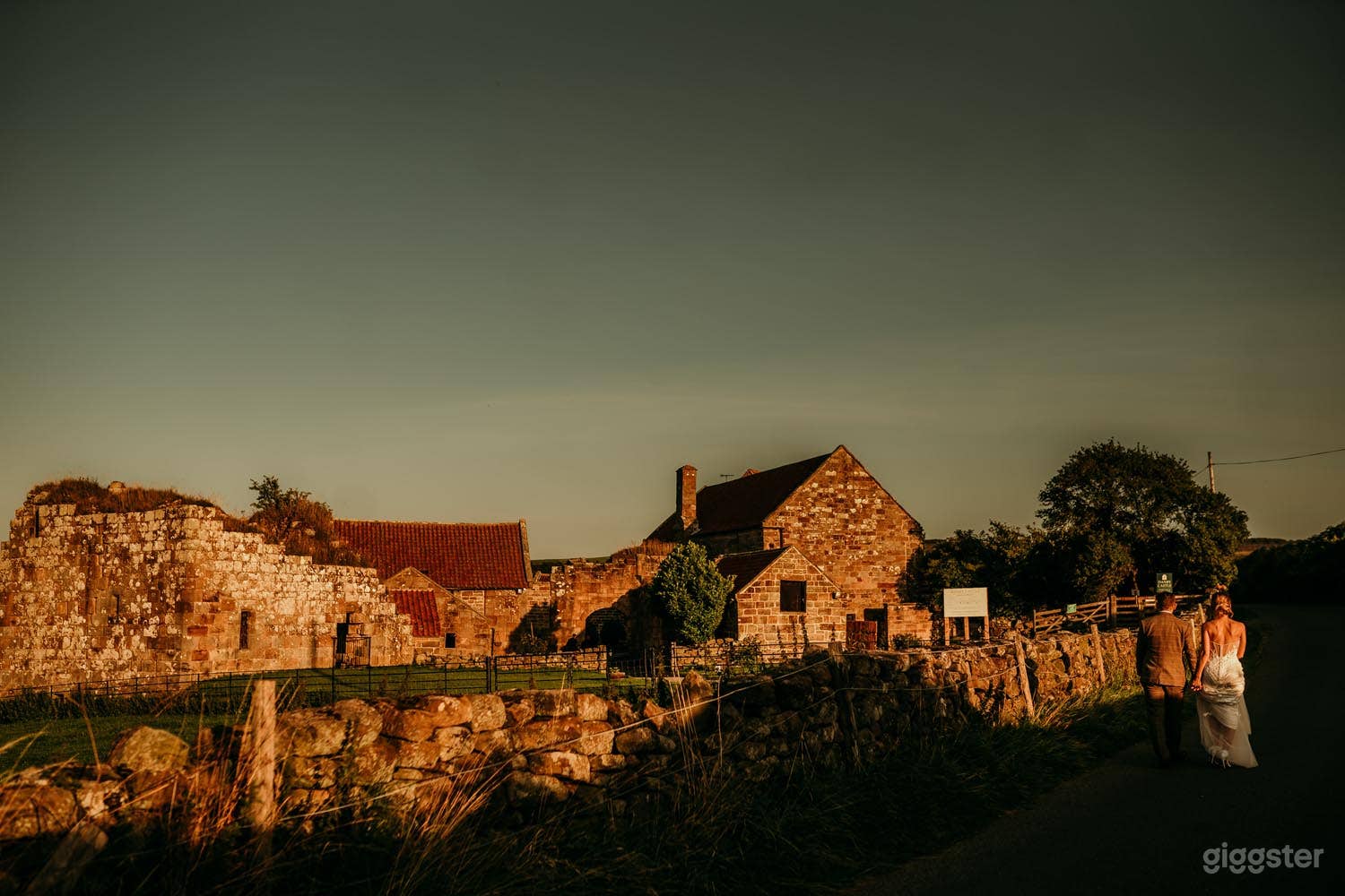 Rustic historical stone castle ruins and barn  Photo 4