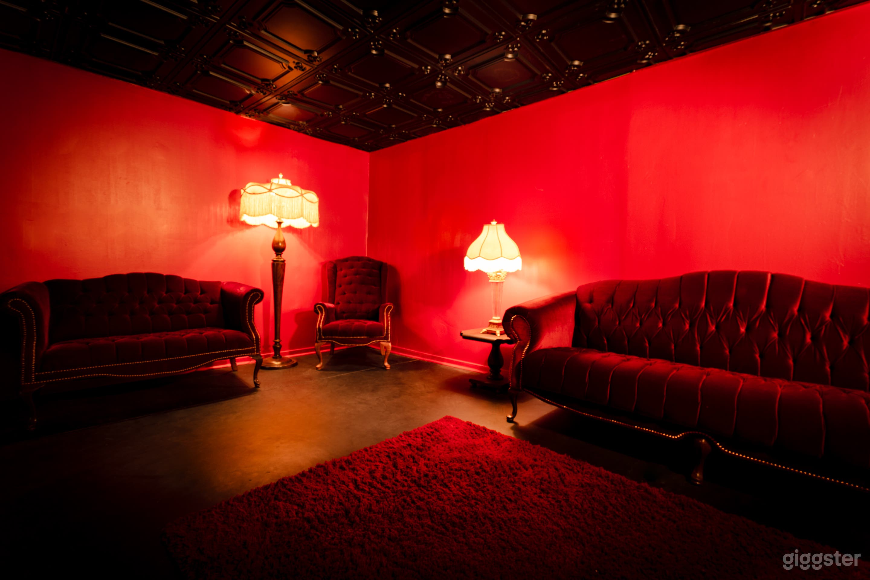 The Parlour Lounge Red Monochromatic Room Photo 1