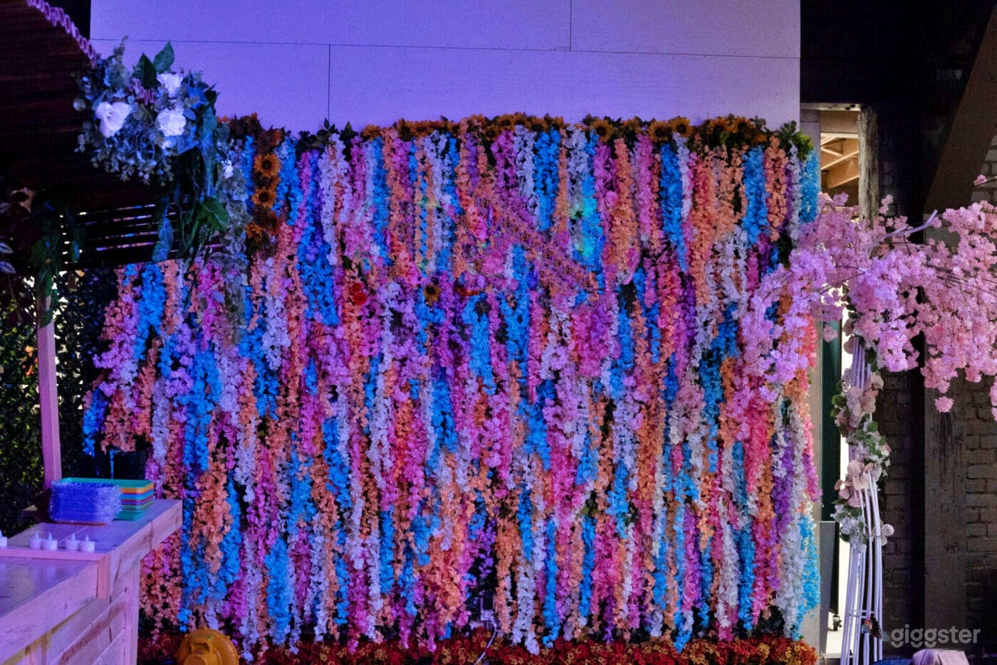 photo wall inside of lounge