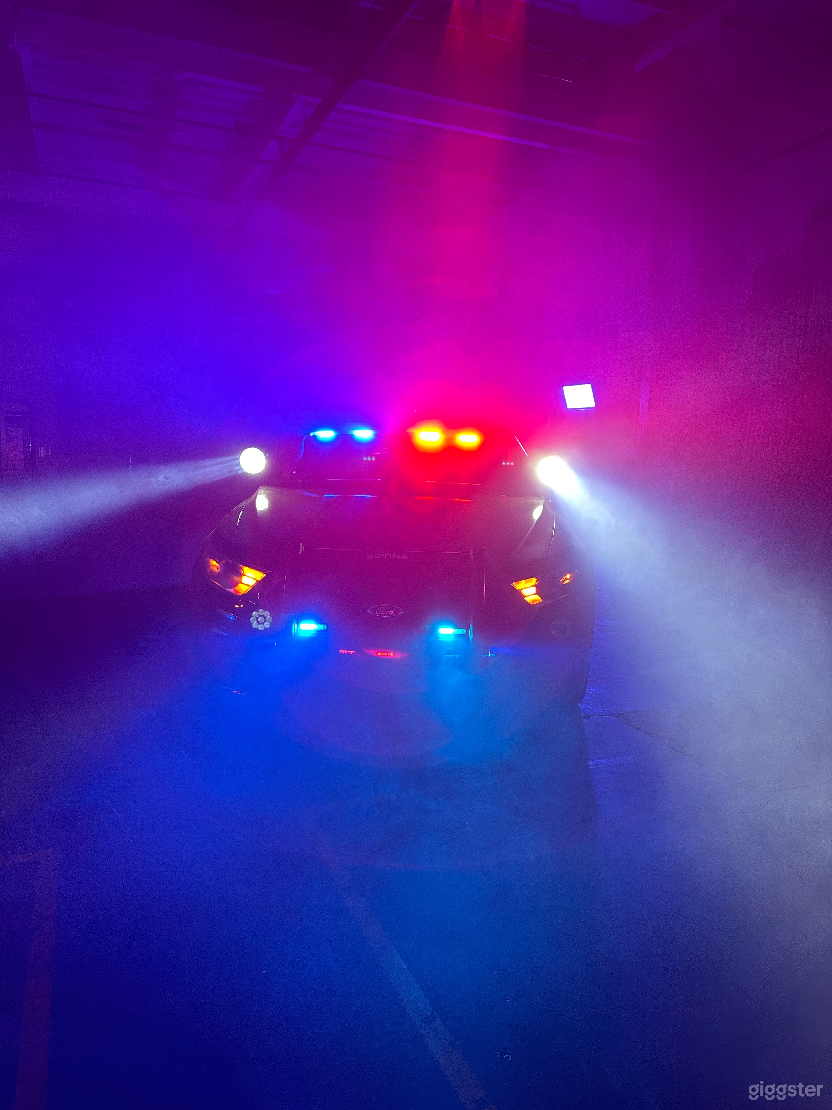 Spotlight and red blue lights calibrated for non flicker playback on camera 
