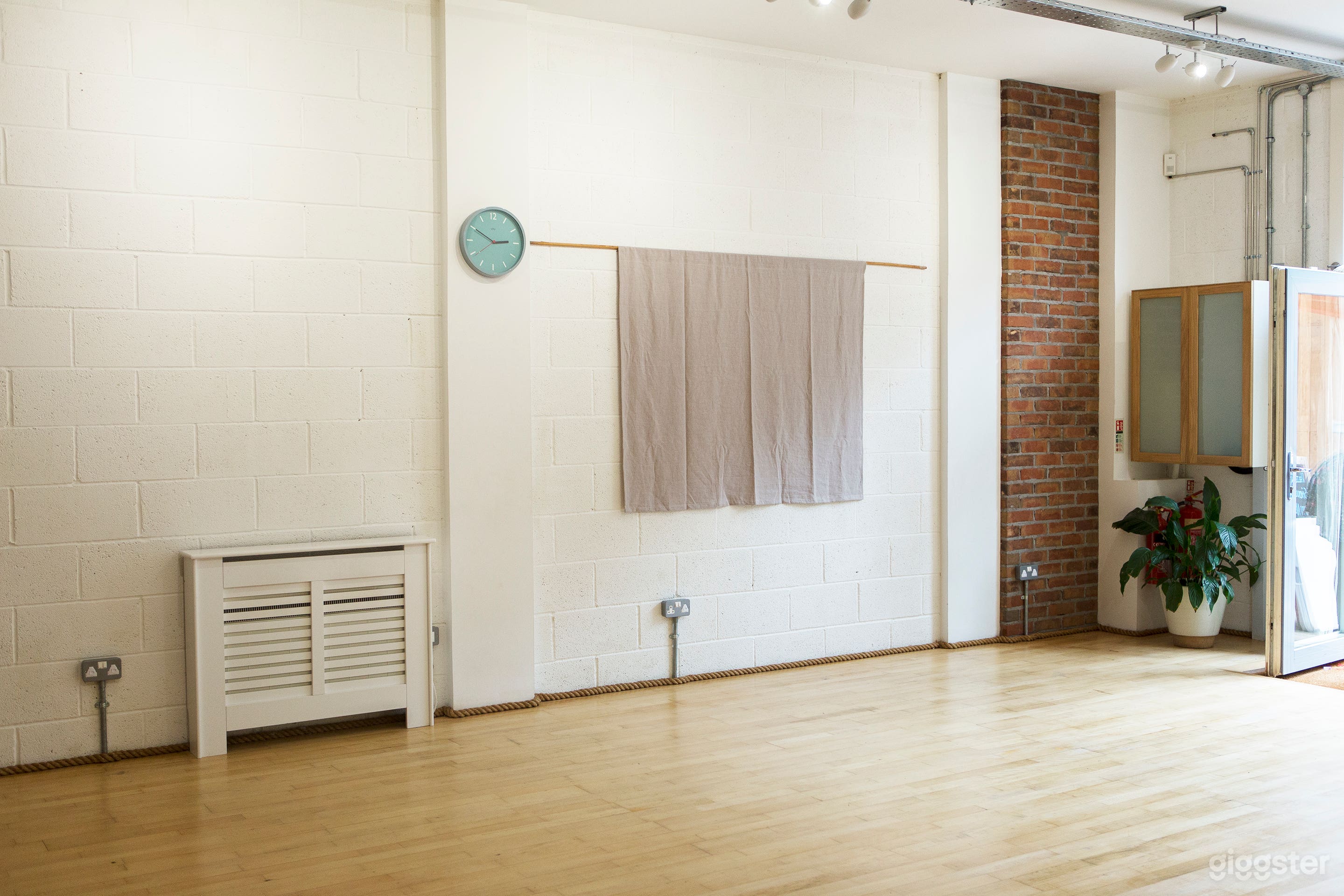The studio looking toward the entrance