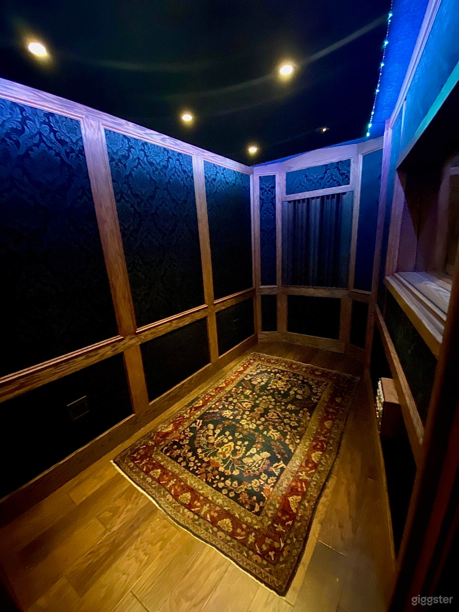 (B) Recording Room 
- much bigger than a booth
- great for all recording types
- Foley, ADR, Vocals, etc.