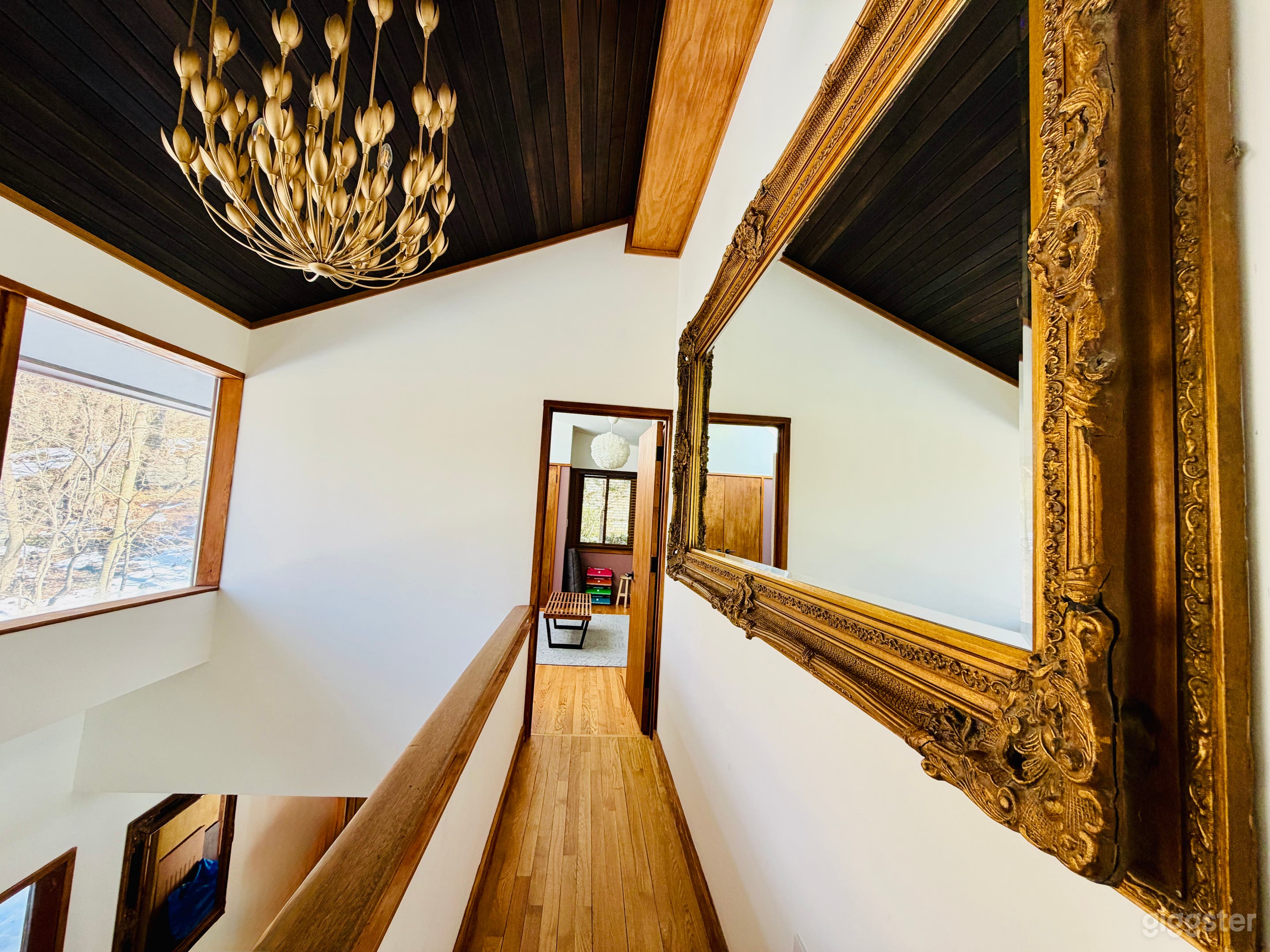 On the Hudson Midcentury Chalet with High Altitude Gym Photo 2