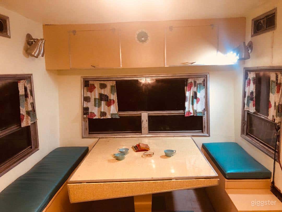 Dining area. Table and cushions are removable. 