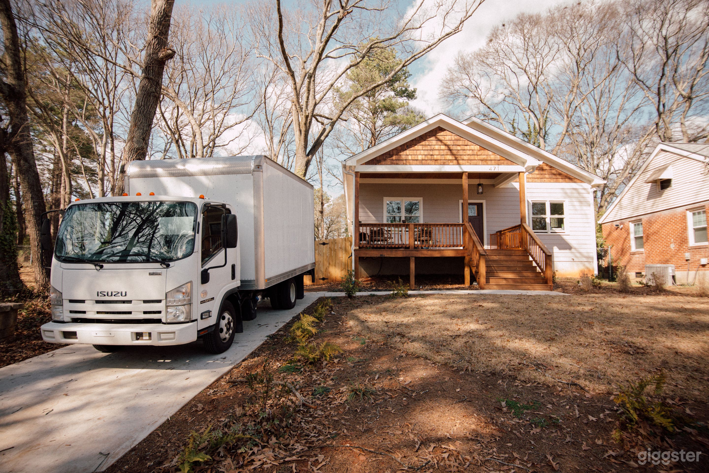 Perfect driveway for production trucks 