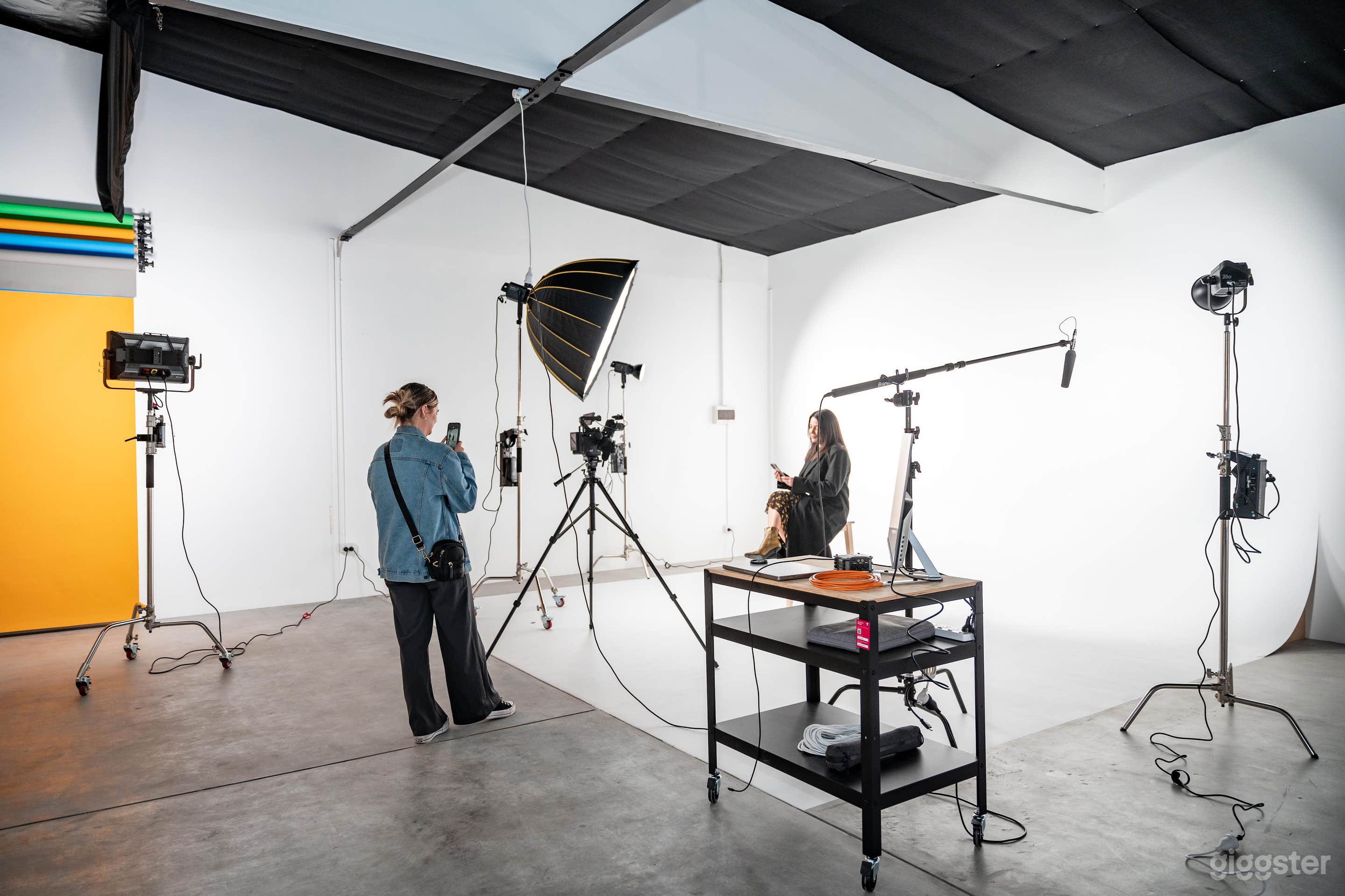 Shoot setup on White Cyclorama