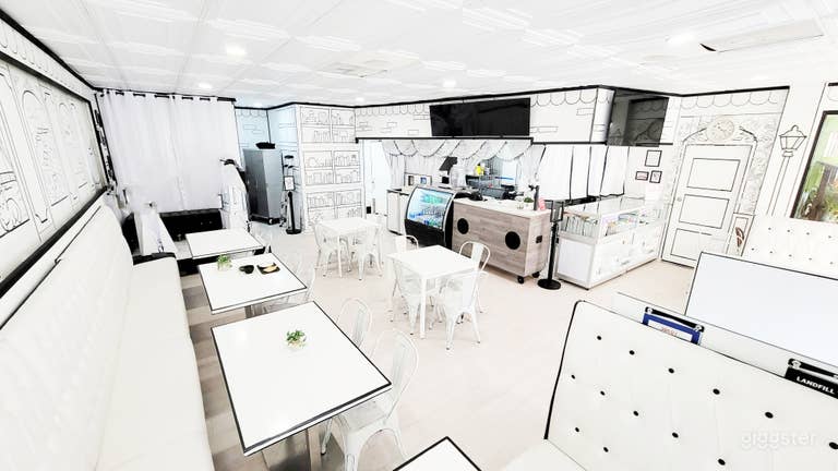  Natural lighting for French style cafe for filming, events, and meetups 