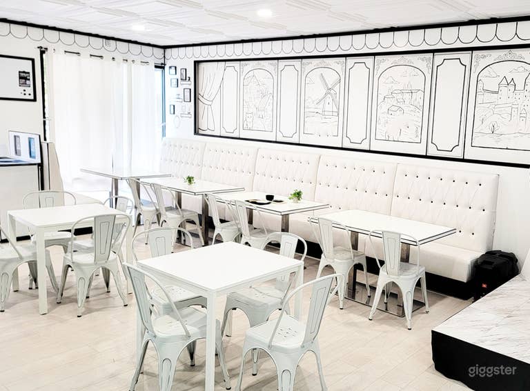  Natural lighting for French style cafe for filming, events, and meetups 