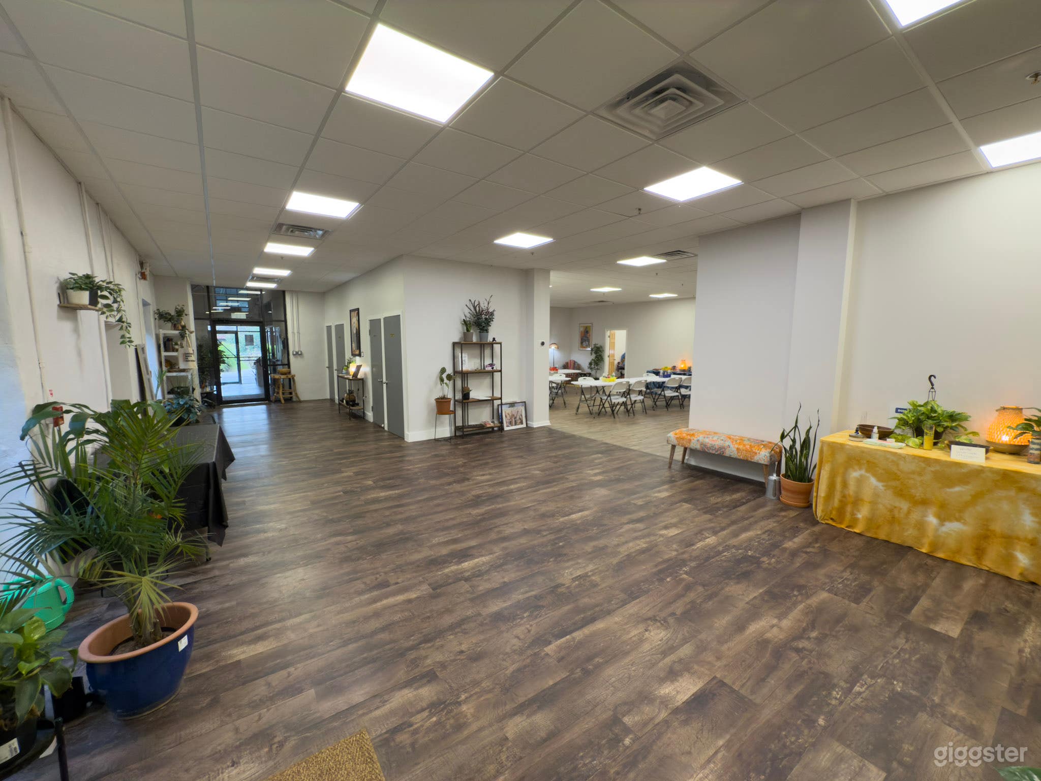 View of entry way and Room 1 leading to Room 2