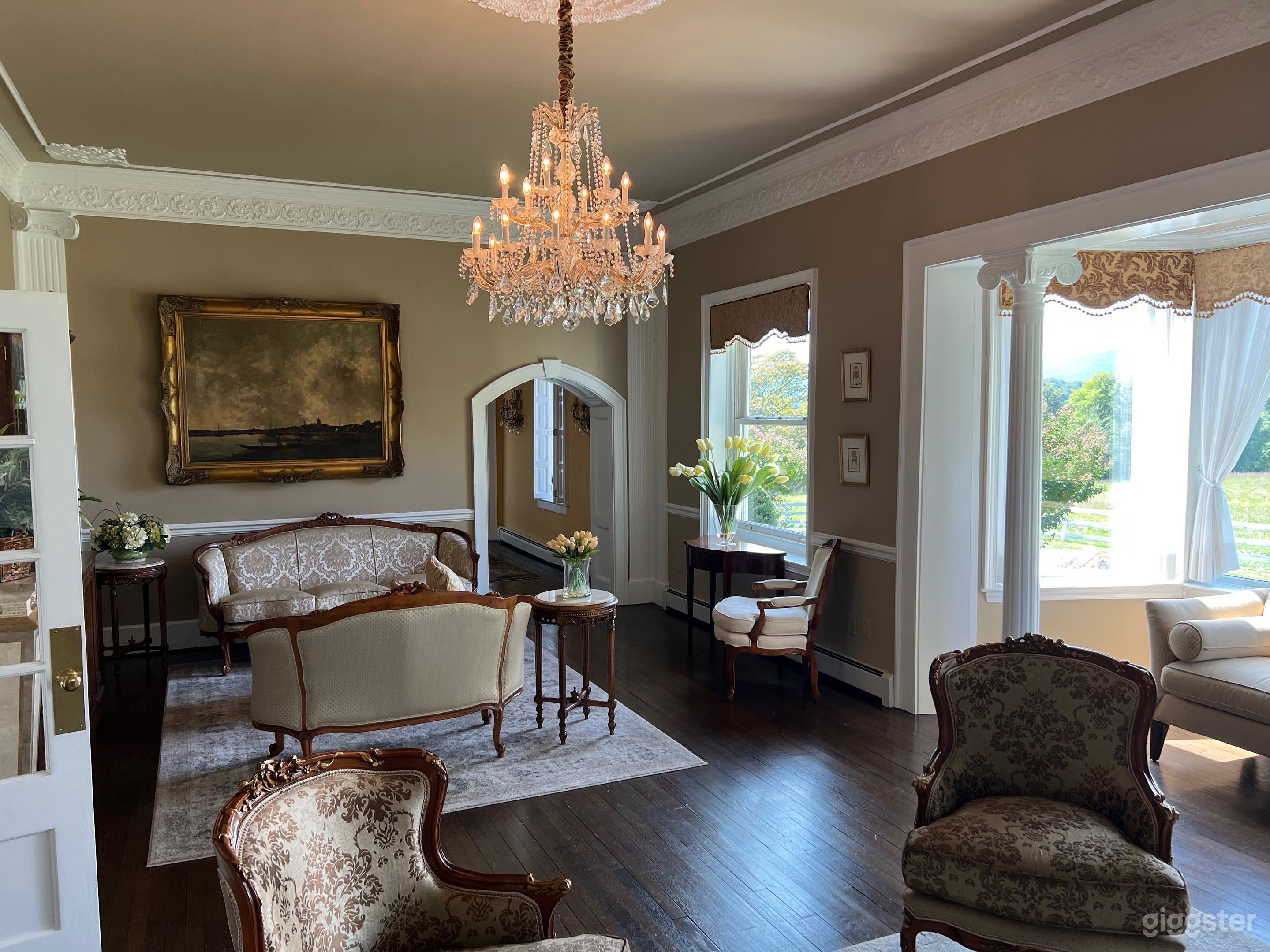 View looking towards the South paddock and Olympic-size swimming pool