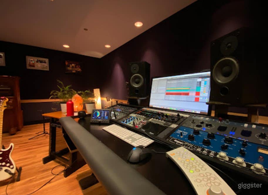 overview of the control room and some of the analog gear.