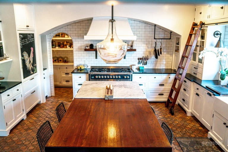  Elevated view of expansive kitchen  