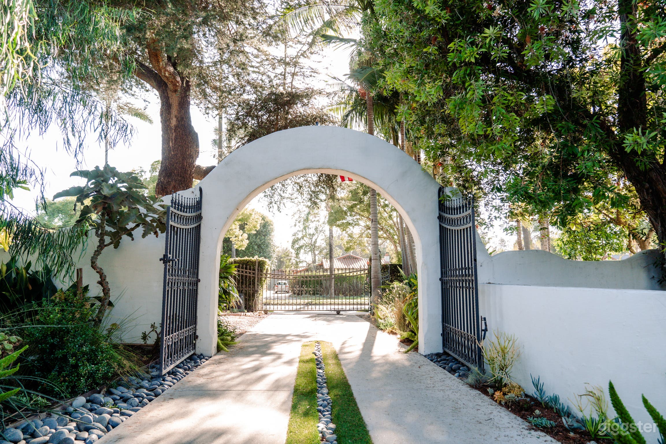 View looking out of driveway 