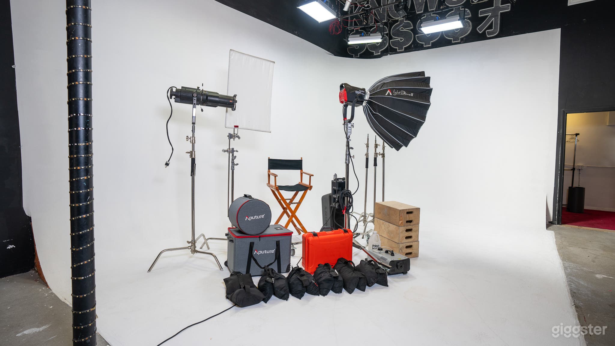 Cyc wall with production gear rentals