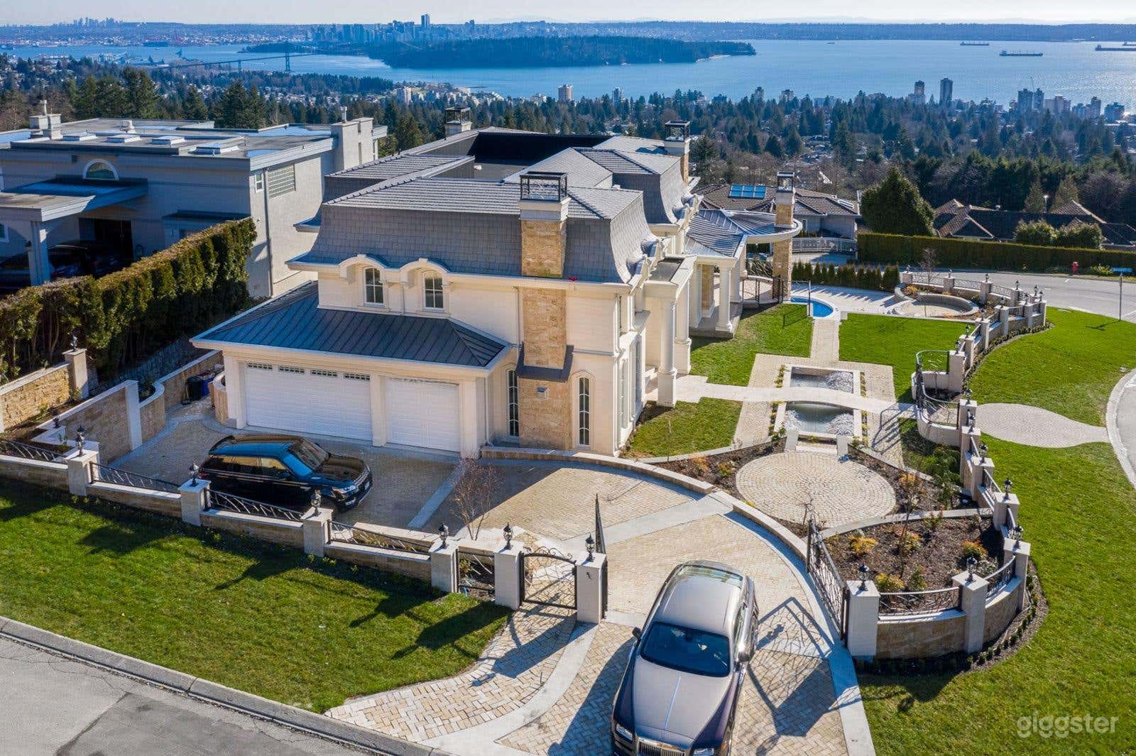 Elegant French Chateau Backyard Photo 3