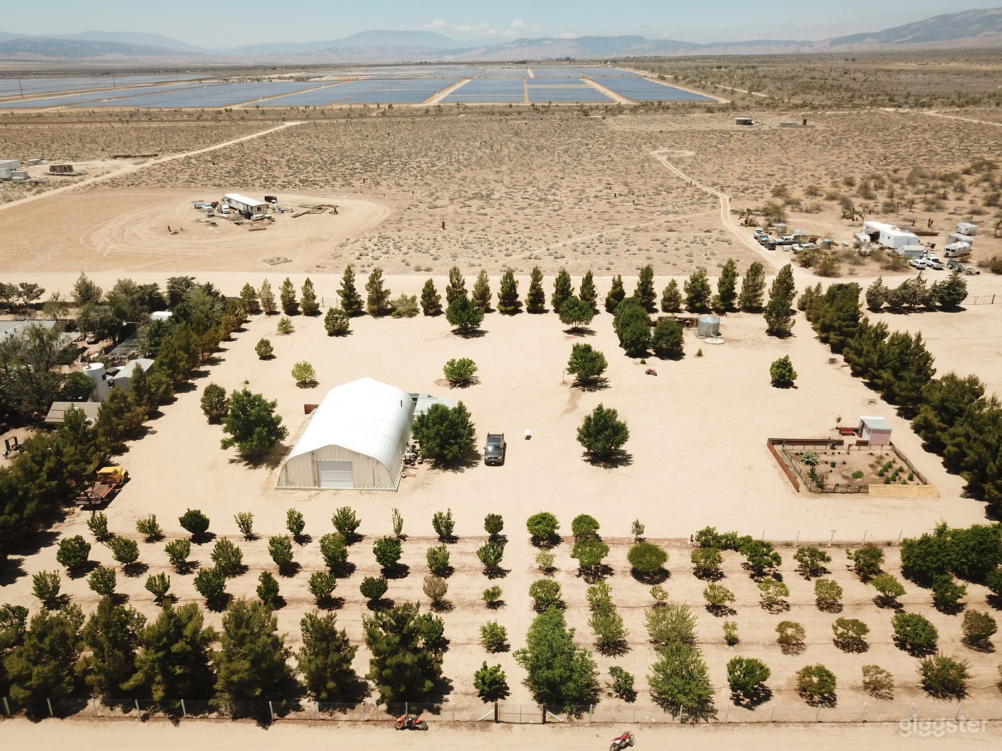 Drone shot facing West.