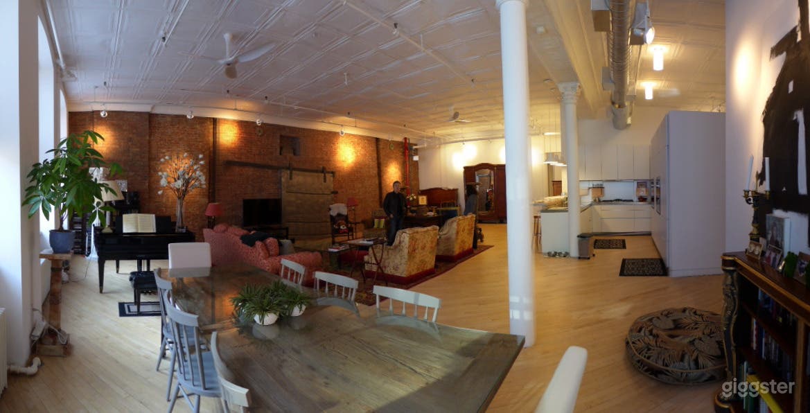 Modern Soho Loft with Steel Door and a Piano Photo 1