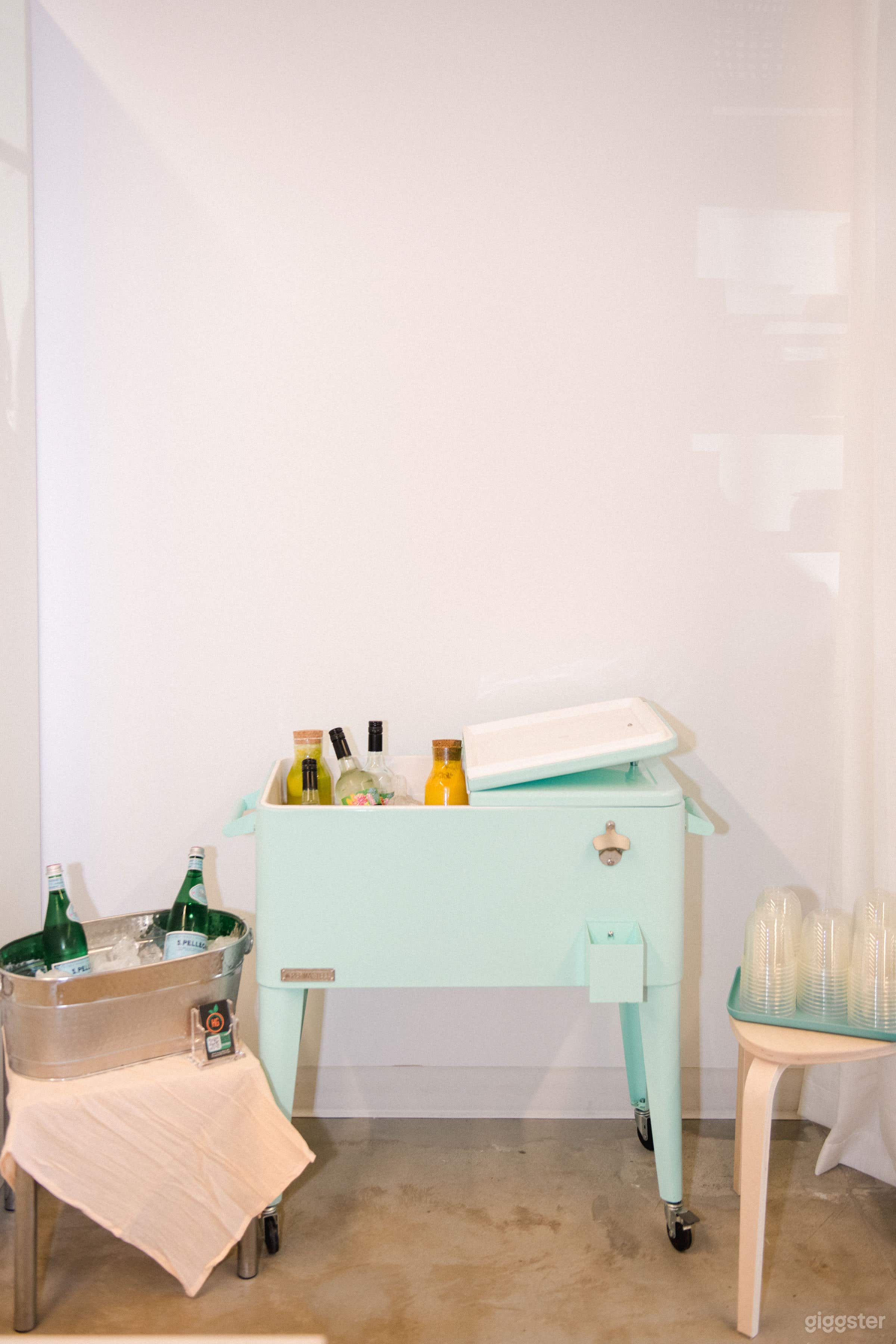 Example of cooler/drinks set up.