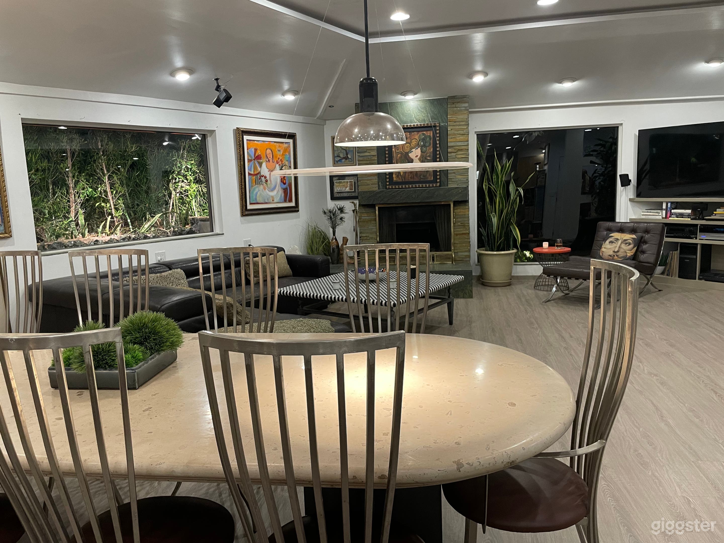 Great Room with high ceilings. Opens to kitchen