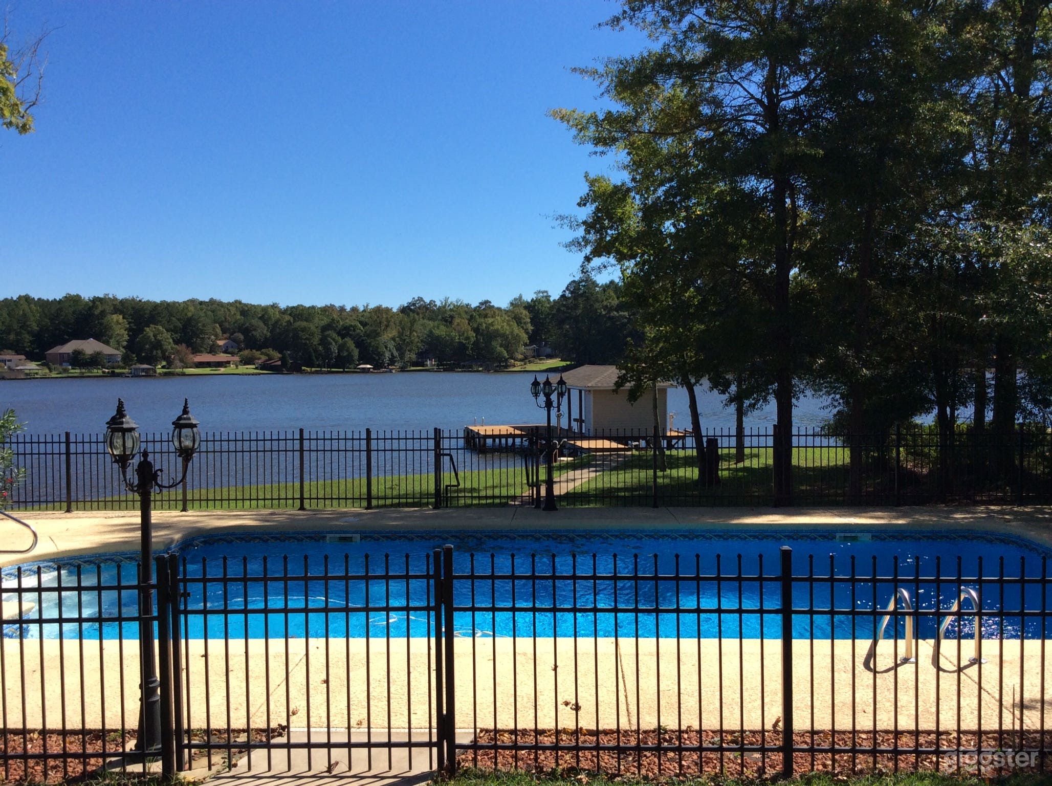 Pool view from back yard