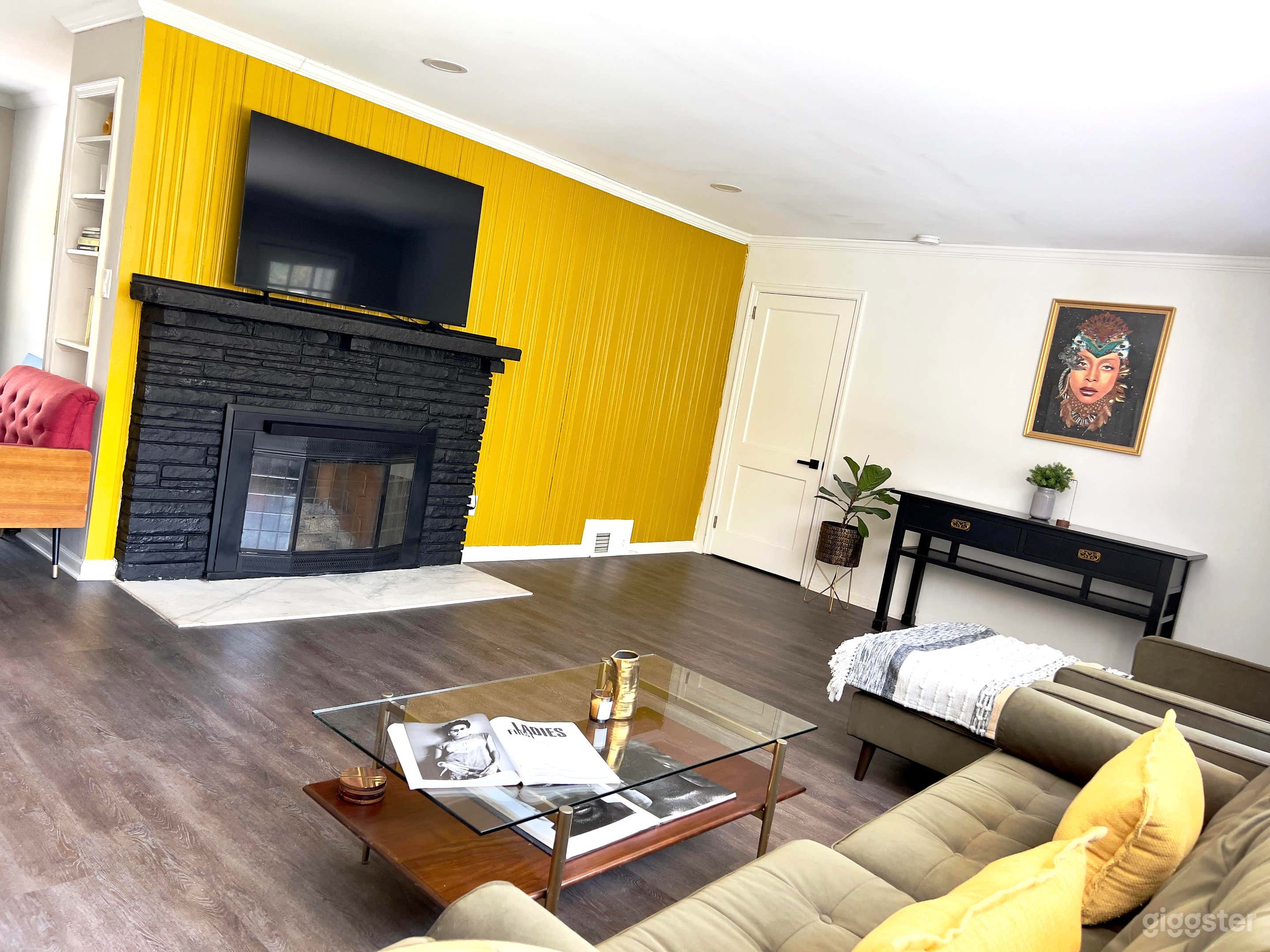 Fireplace.