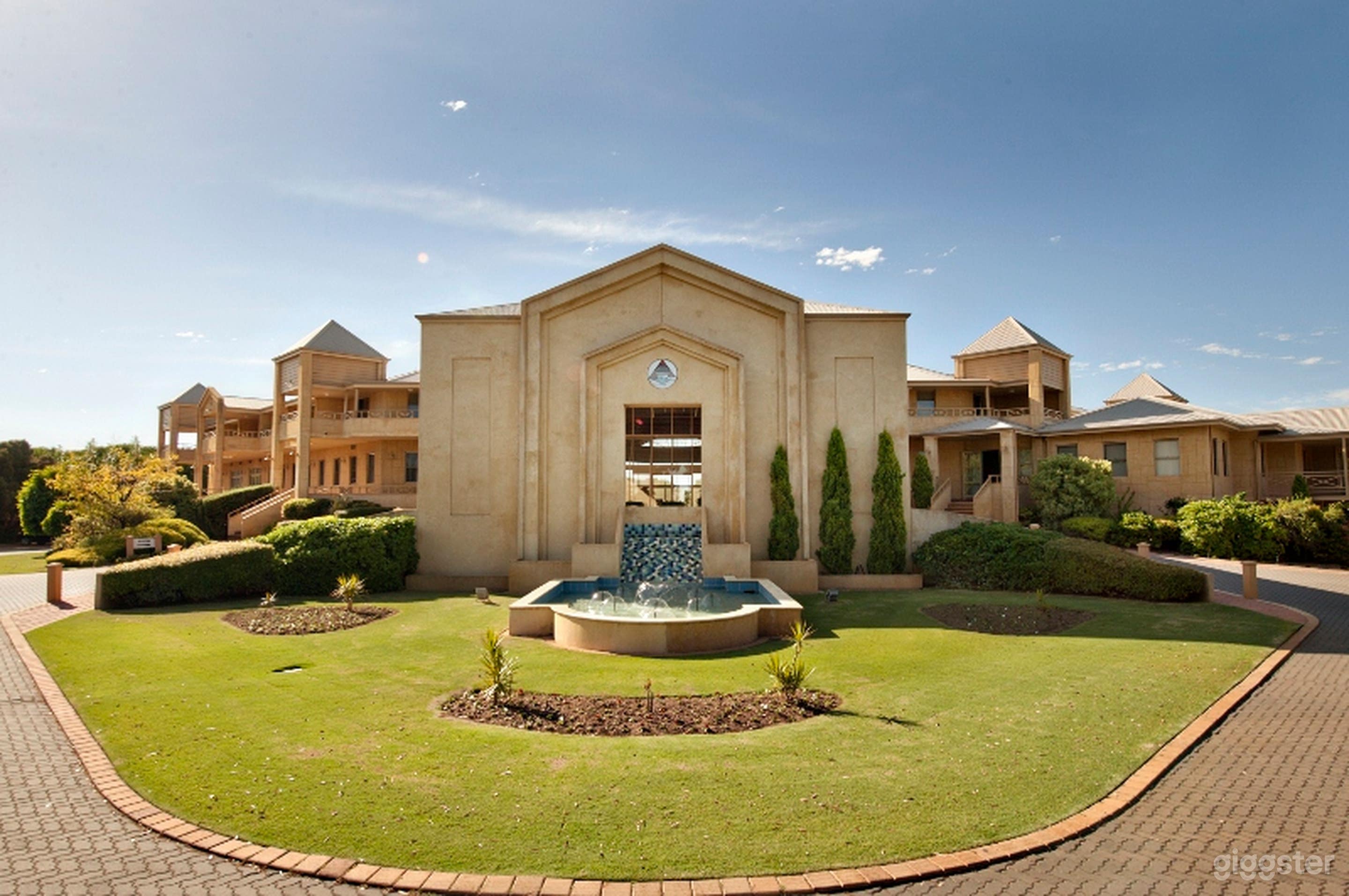 front view of the building