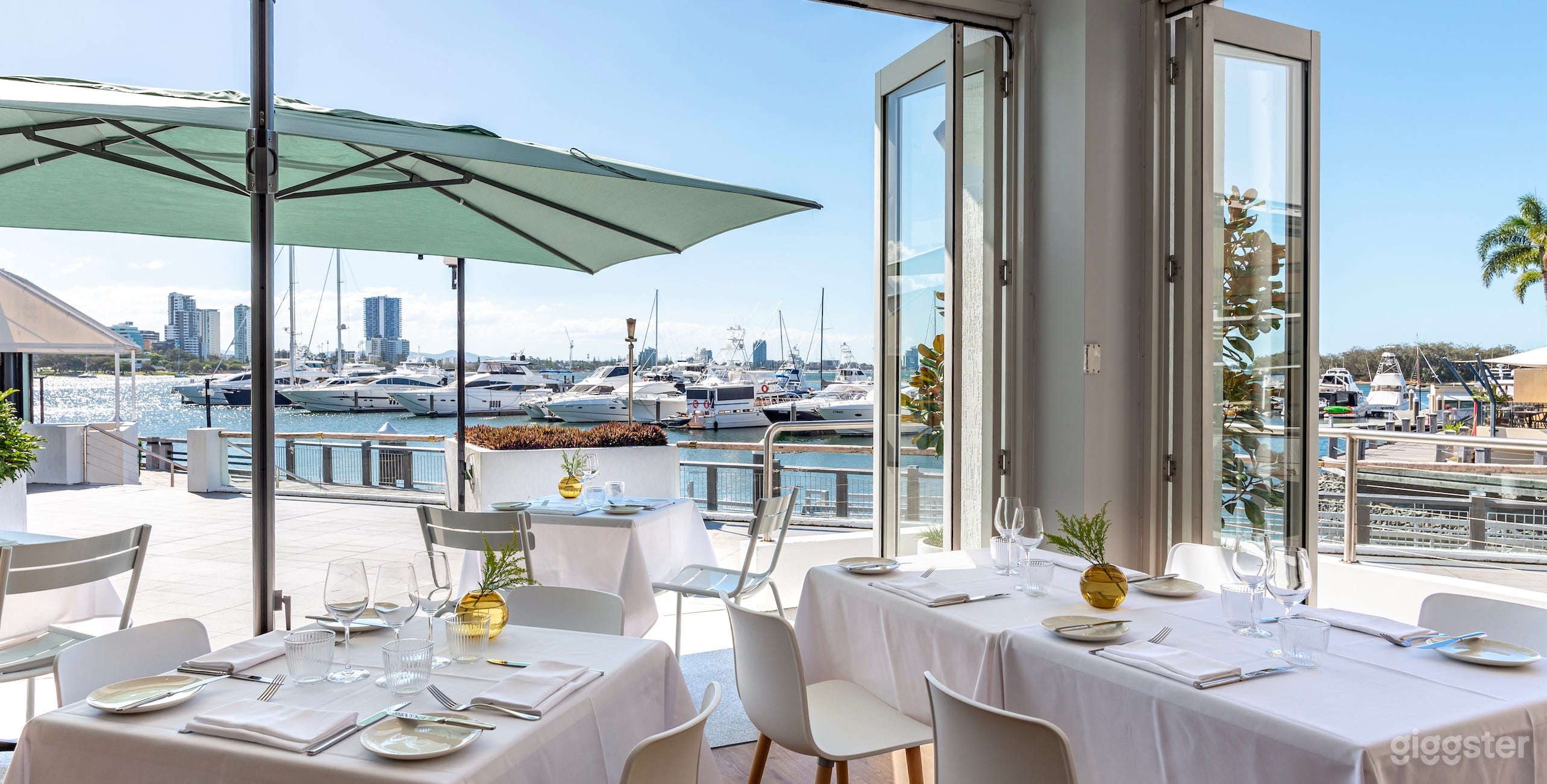Main dining area with Broadwater views