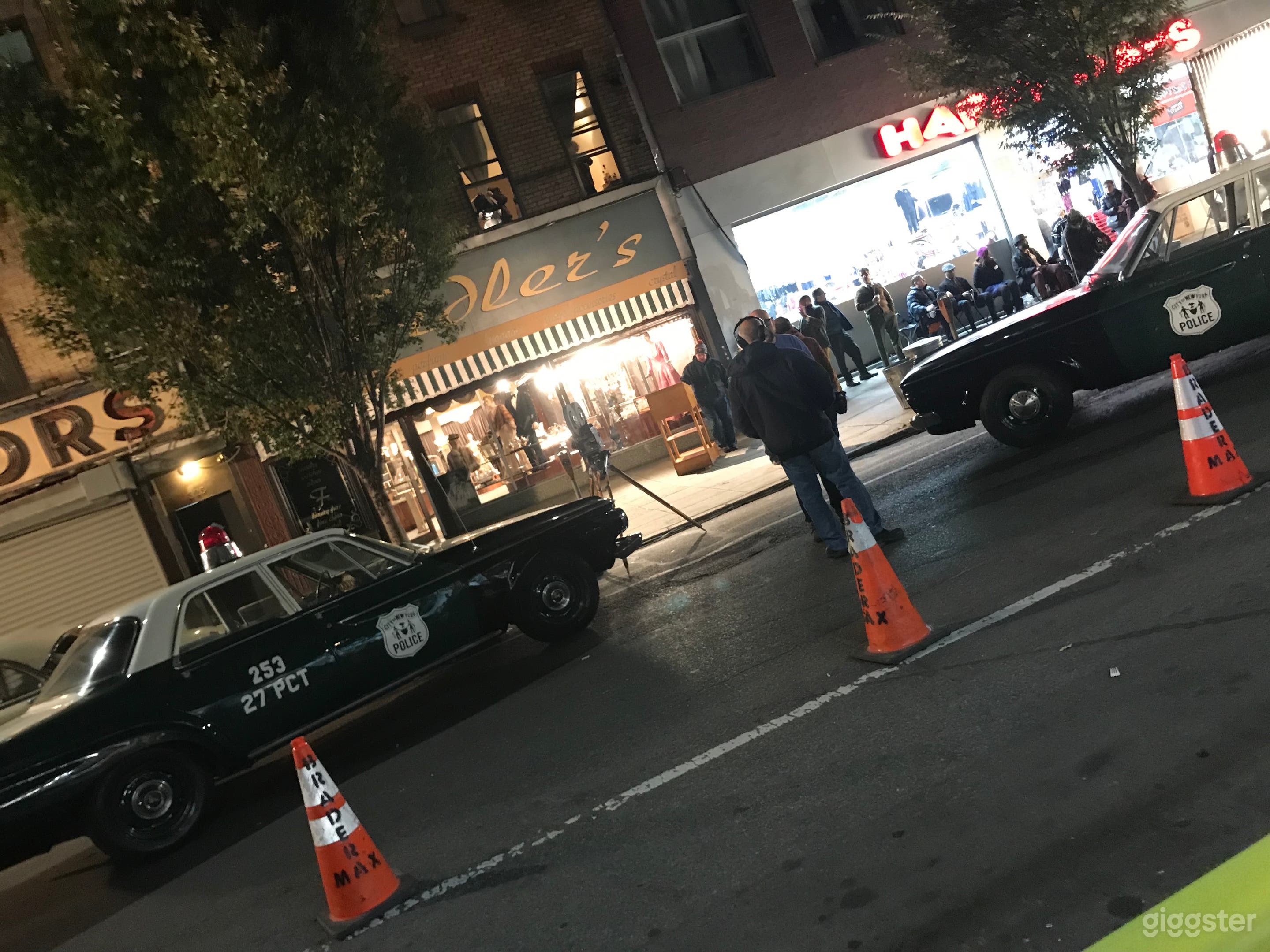 Outside of our store set up for The Godfather of Harlem.