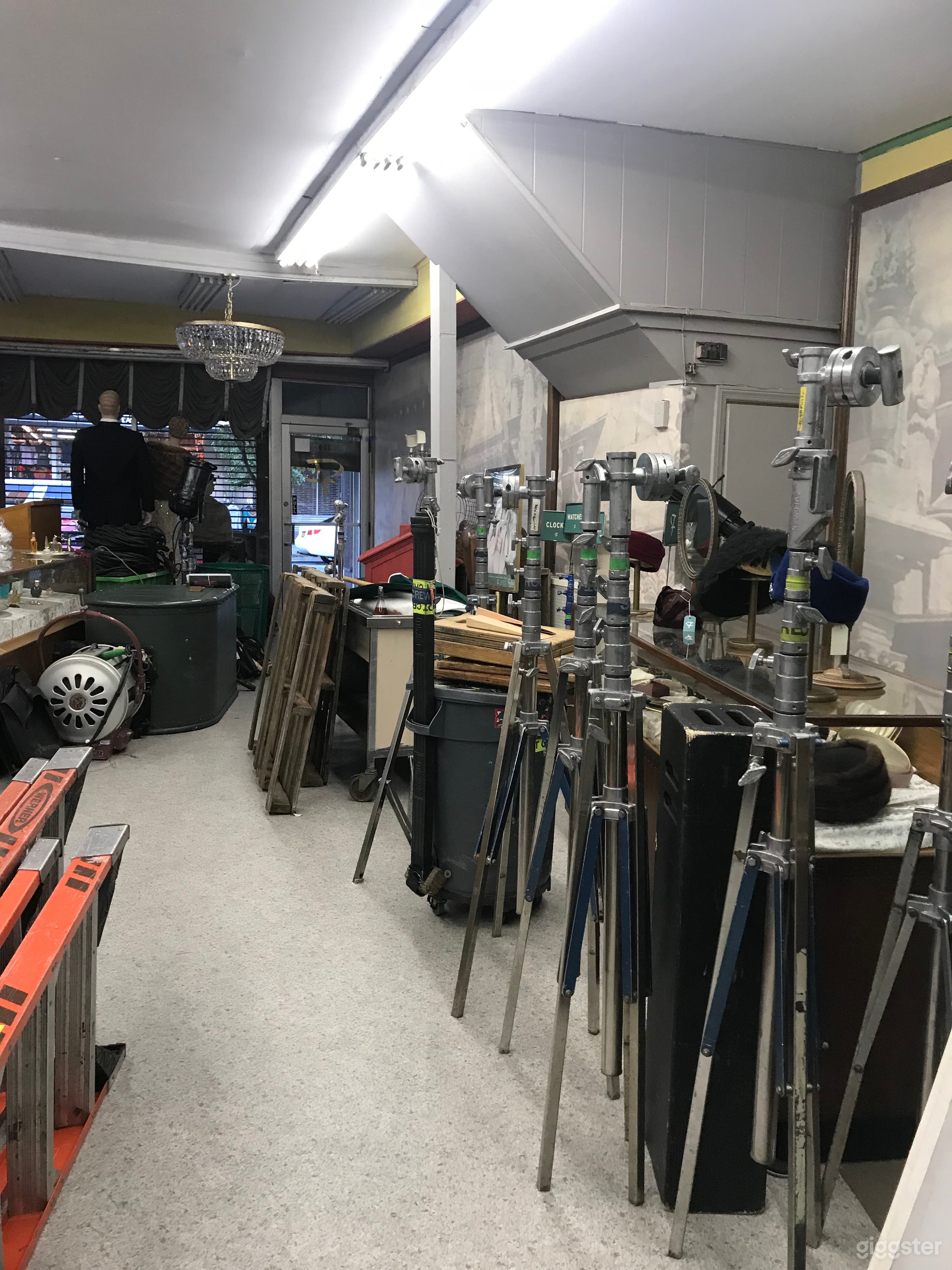 The inside of our store set up for The Godfather of Harlem 