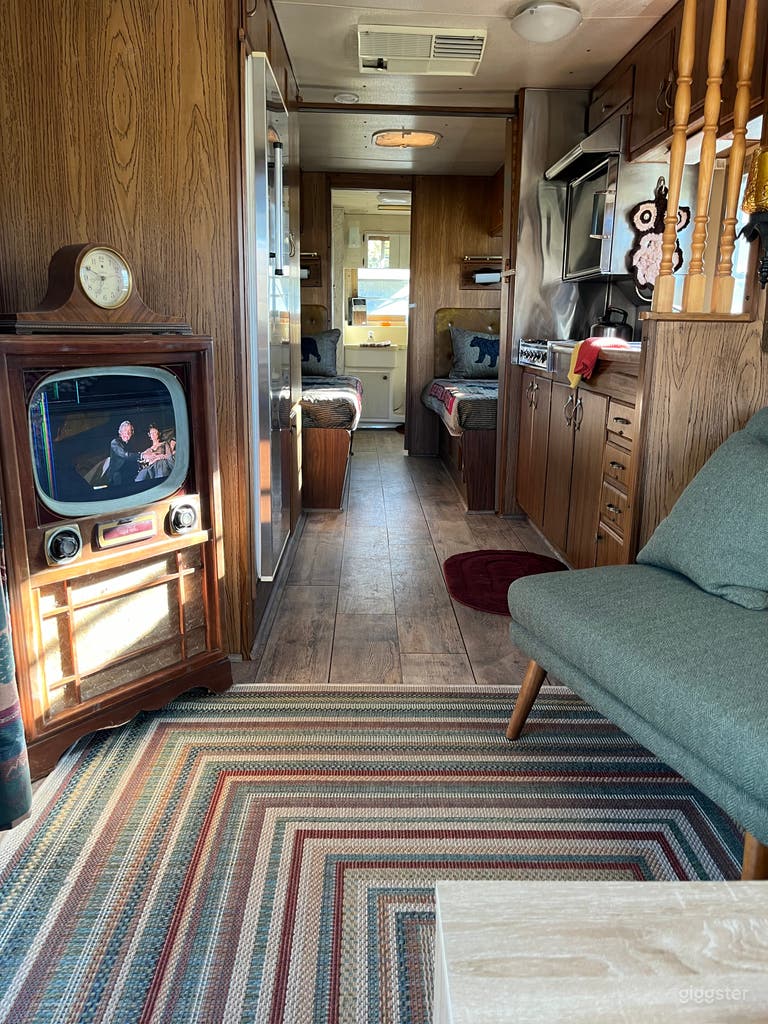 1970’s Vintage trailer on ranch property. 