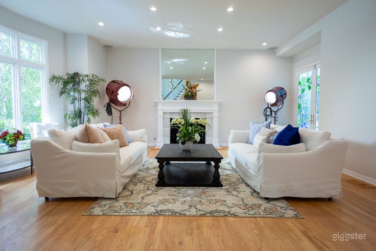  Backyard with Pool and Oak Trees House Mansion 