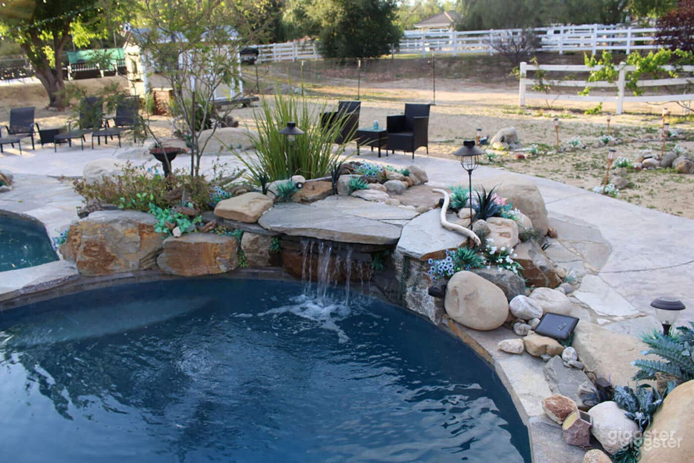 Large Natural Rock Pool With Waterfalls Photo 3