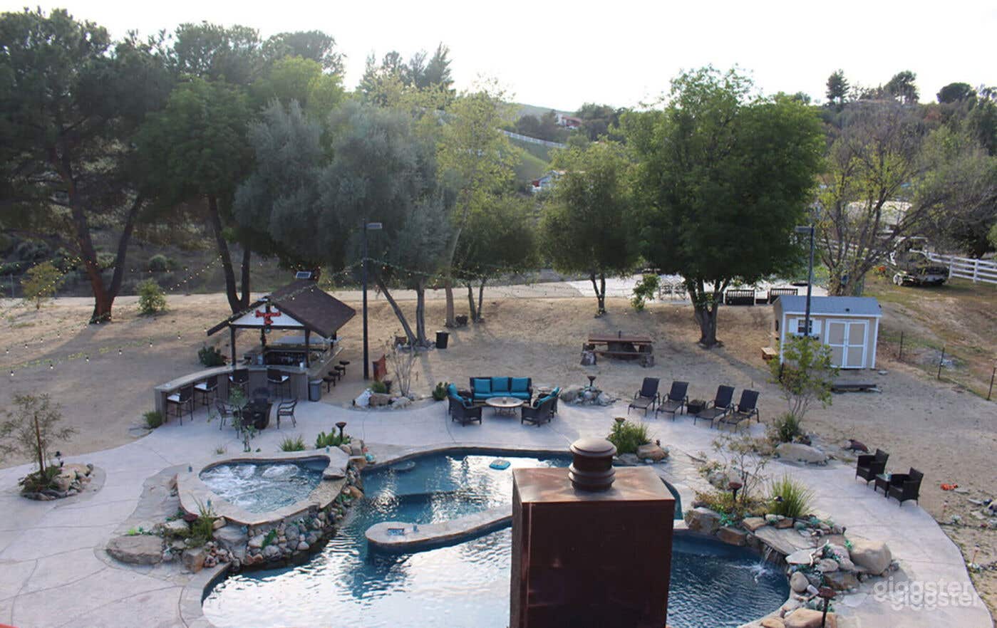 Large Natural Rock Pool With Waterfalls Photo 4