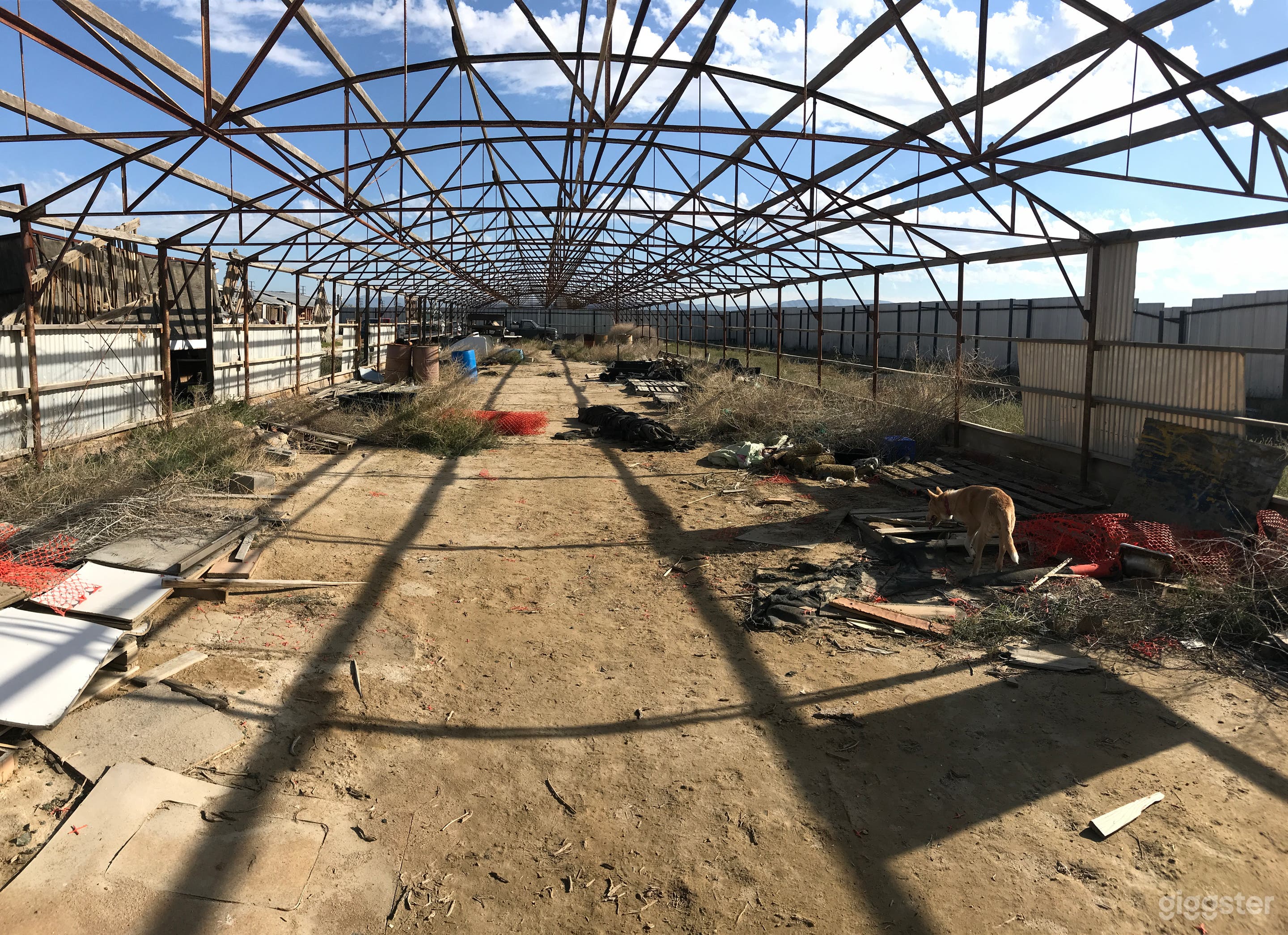 Warehouse frame looking inside 