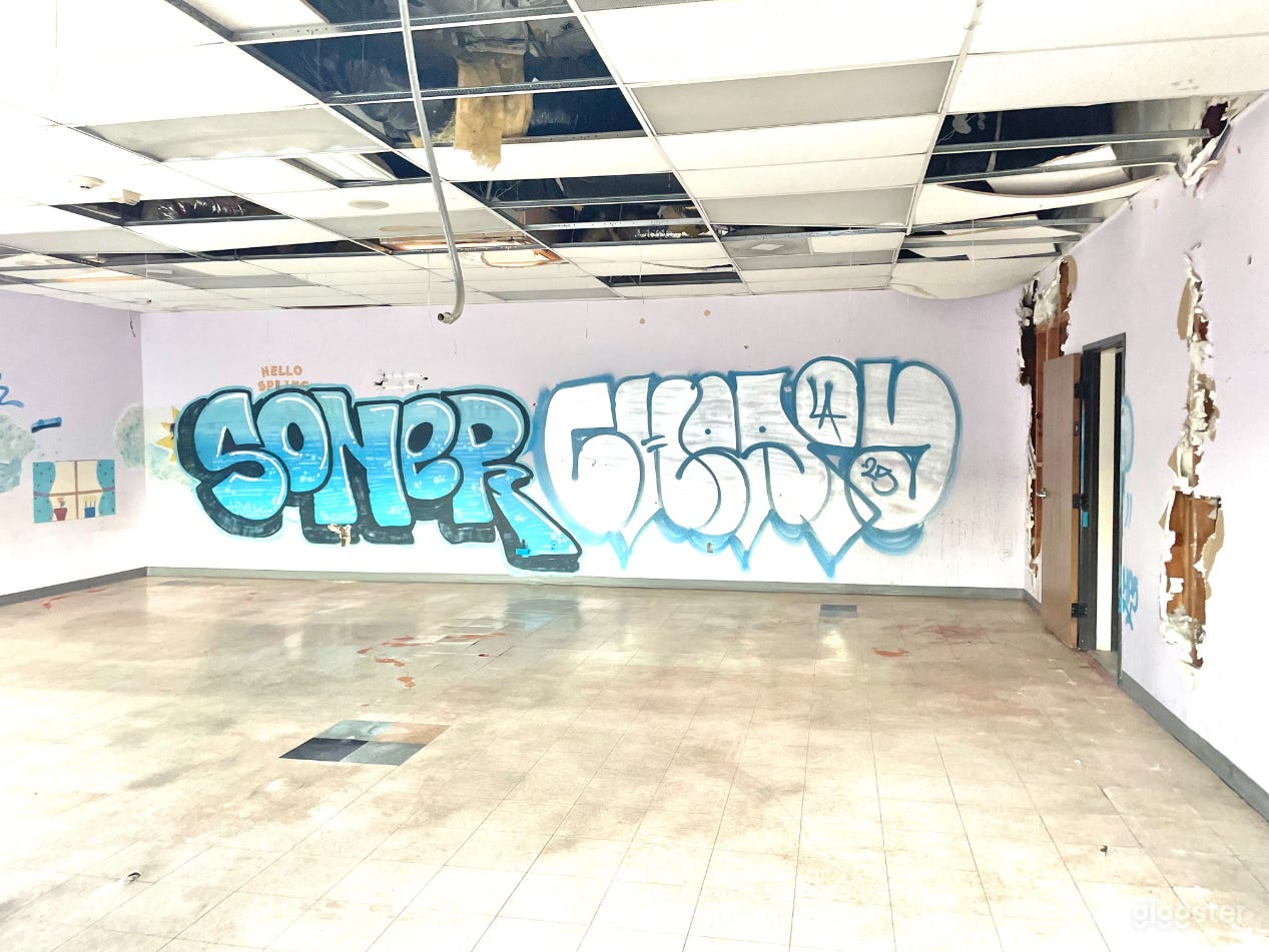 Large Abandoned School and Playground Photo 3