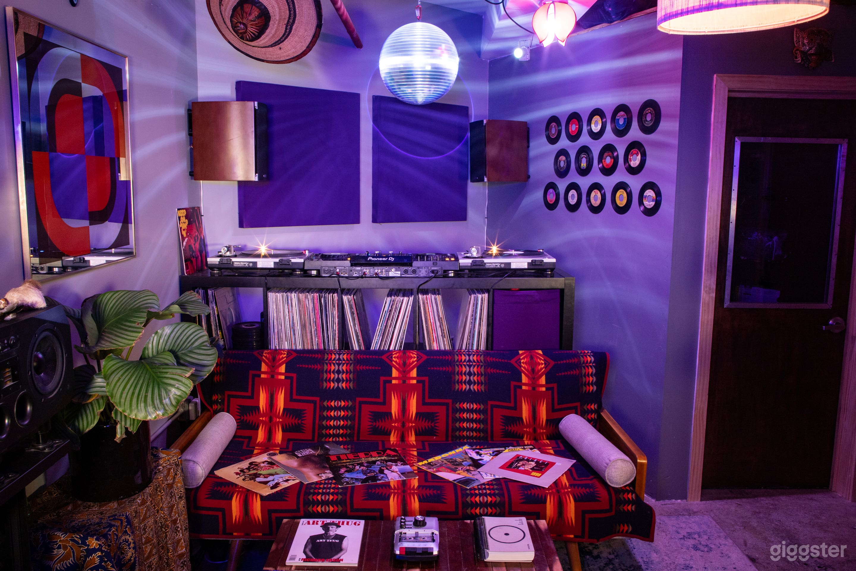 Our studio is equipped with a fully functioning DJ set up for recording a mix, podcast, radio show, or to go through your records before your set. 